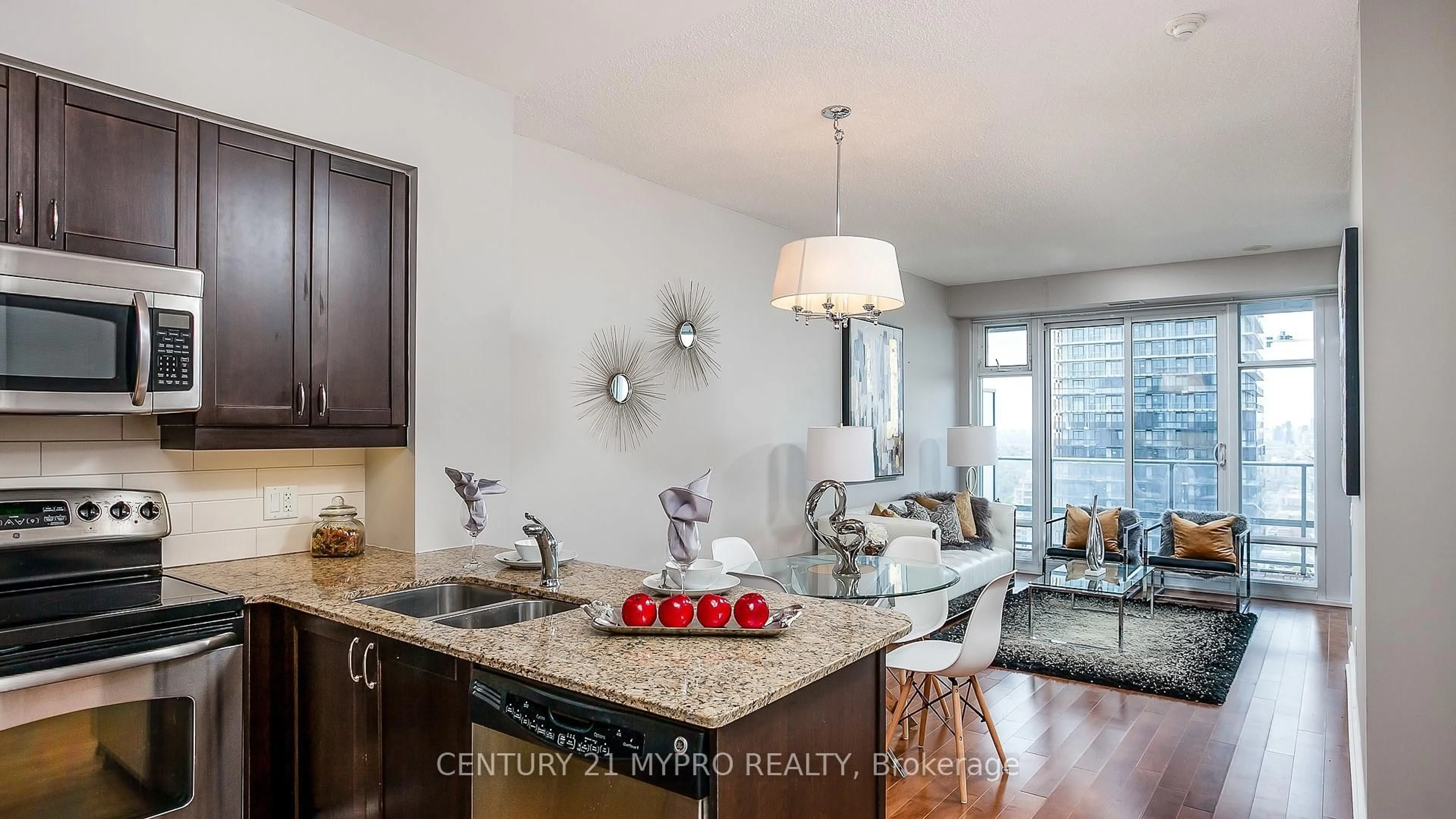 Open concept kitchen, ceramic/tile floor for 2191 Yonge St #4310, Toronto Ontario M4S 3H8