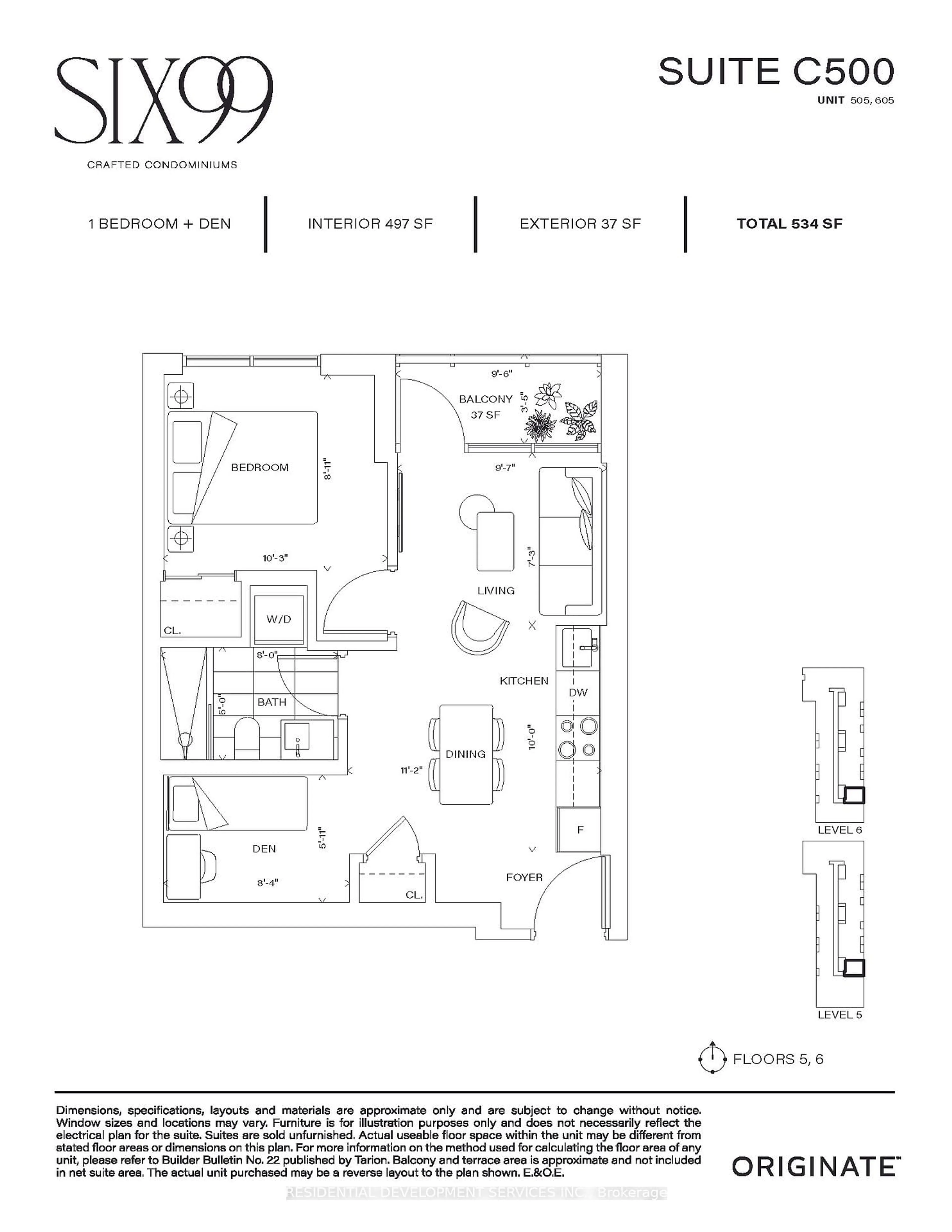 Floor plan for 699 Sheppard Ave #505, Toronto Ontario M2K 0J5