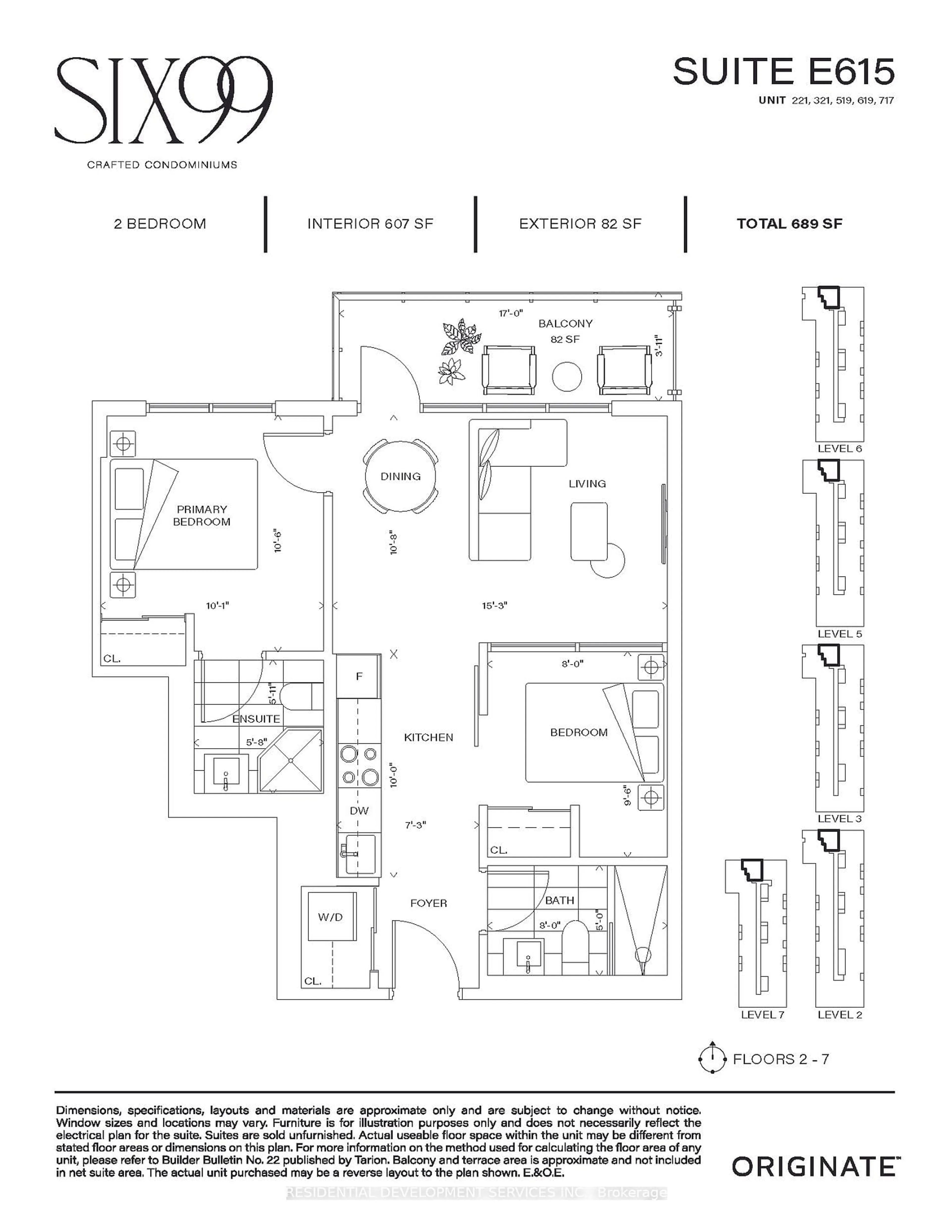 Floor plan for 699 Sheppard Ave #619, Toronto Ontario M2K 0J5