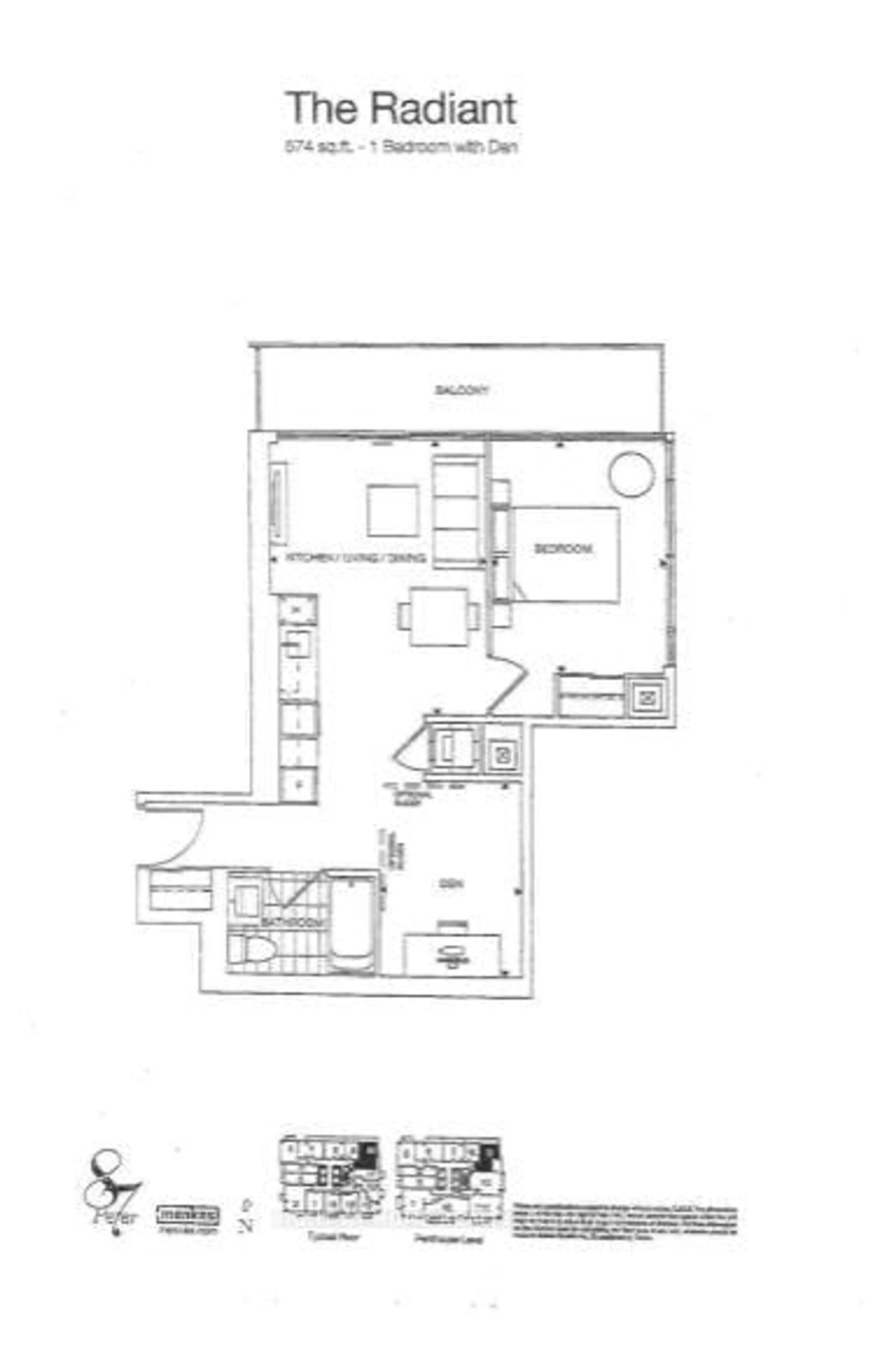 Floor plan for 87 Peter St #Ph209, Toronto Ontario M5V 0P1