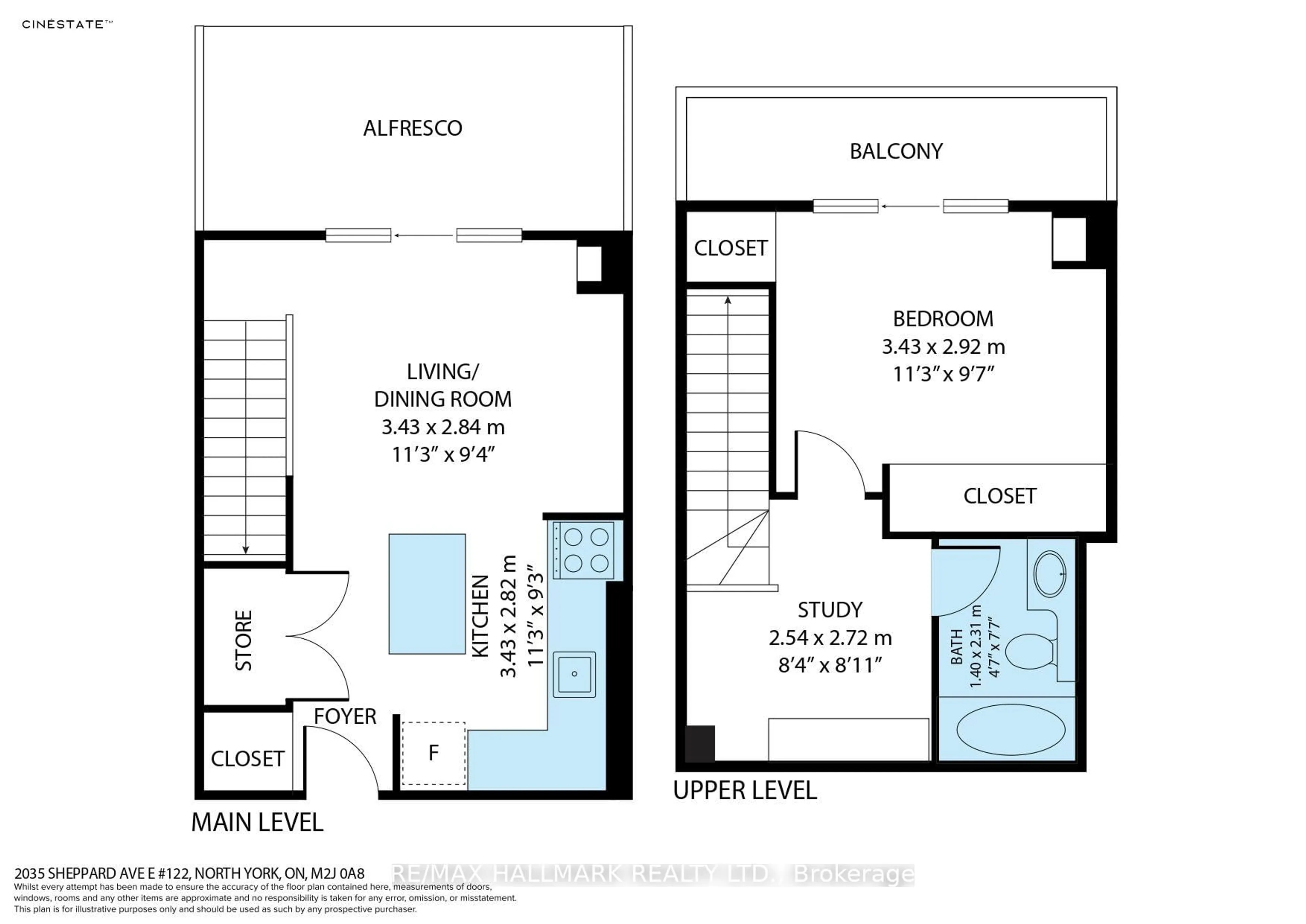 Floor plan for 2035 Sheppard Ave #122, Toronto Ontario M2J 0A8