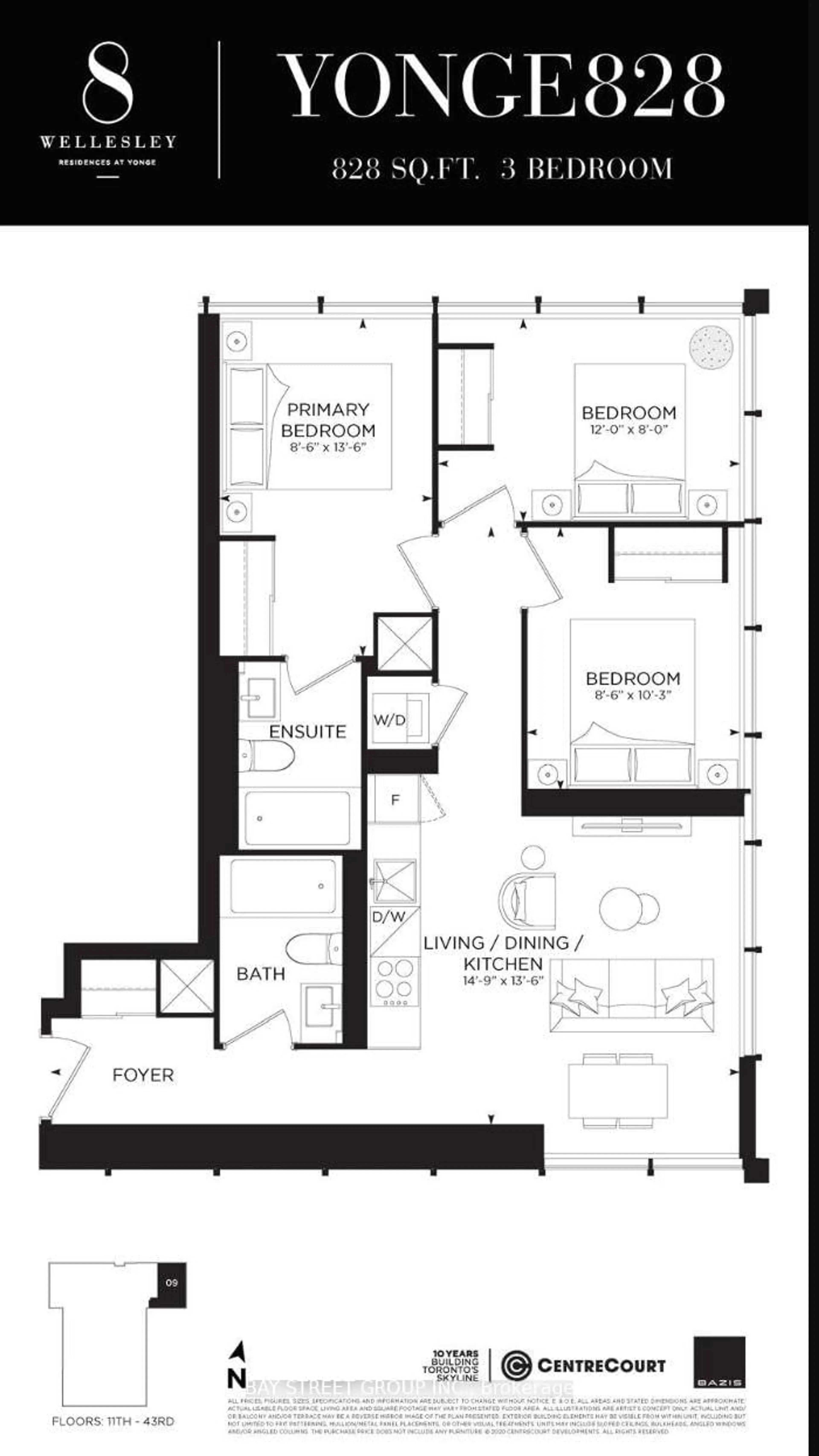 Floor plan for 8 Wellesley Ave, Toronto Ontario M4Y 0J5