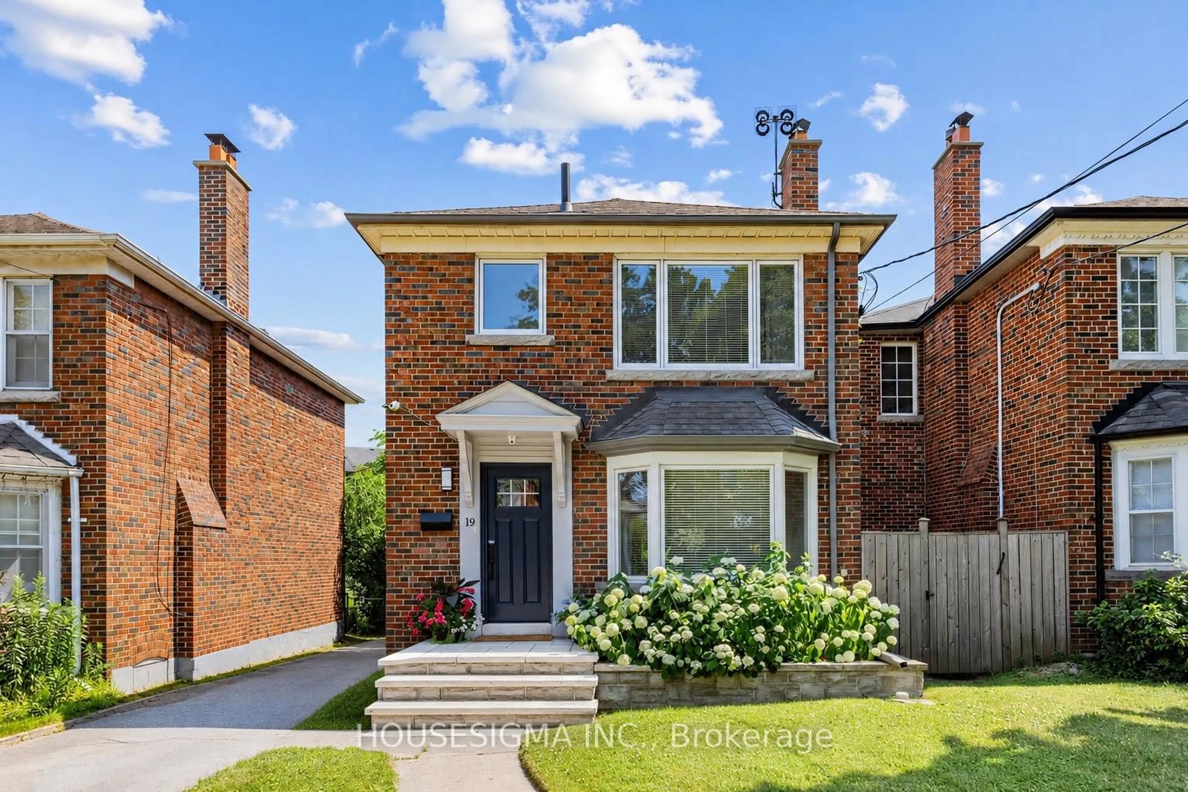 Home with brick exterior material, street for 19 Parklea Dr, Toronto Ontario M4G 2J5