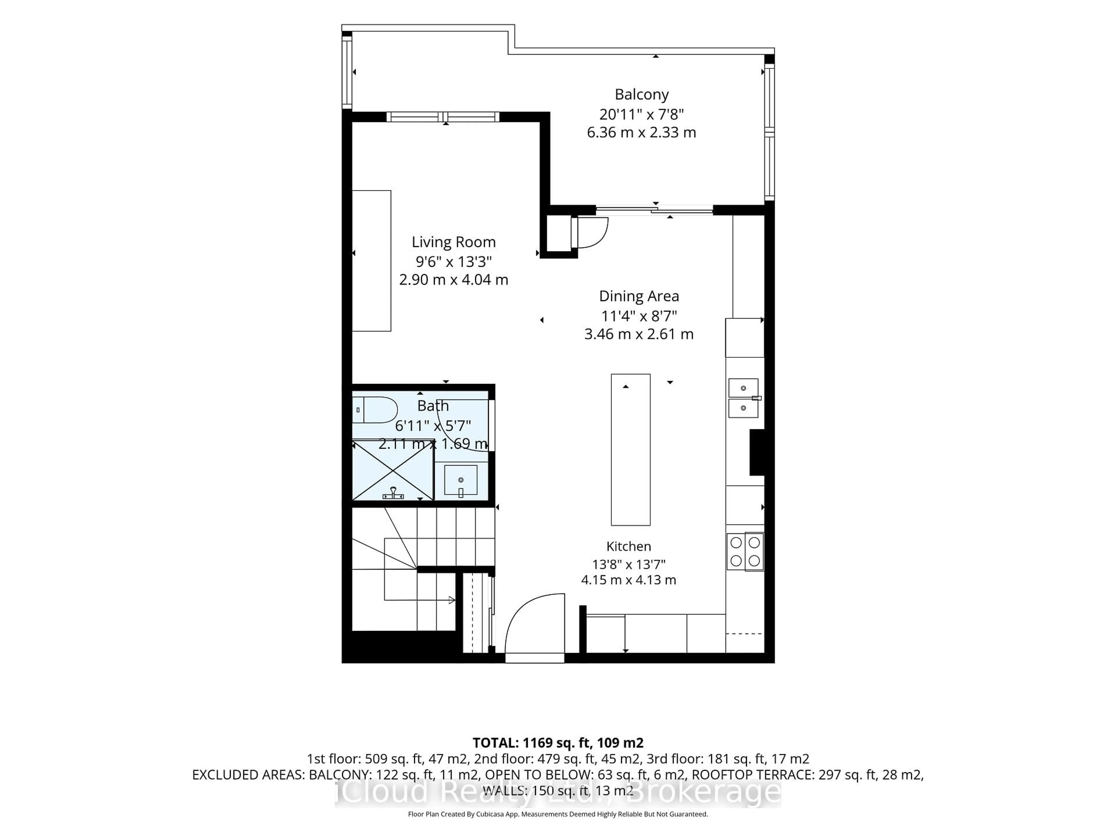 Floor plan for 650 Sheppard Ave #Ph16, Toronto Ontario M2K 3E4