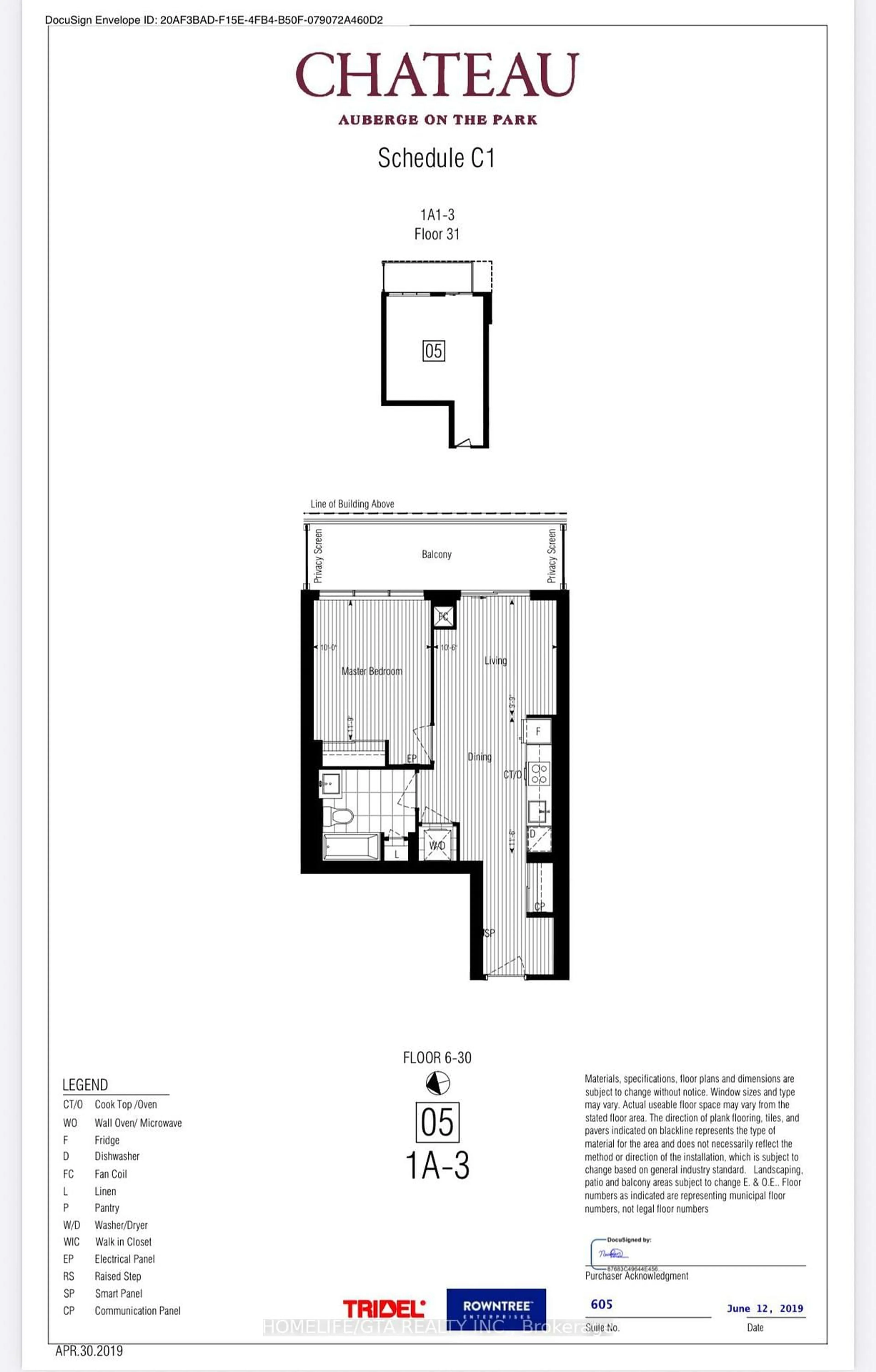 Floor plan for 10 Inn On The Park Dr #605, Toronto Ontario M3C 0P9
