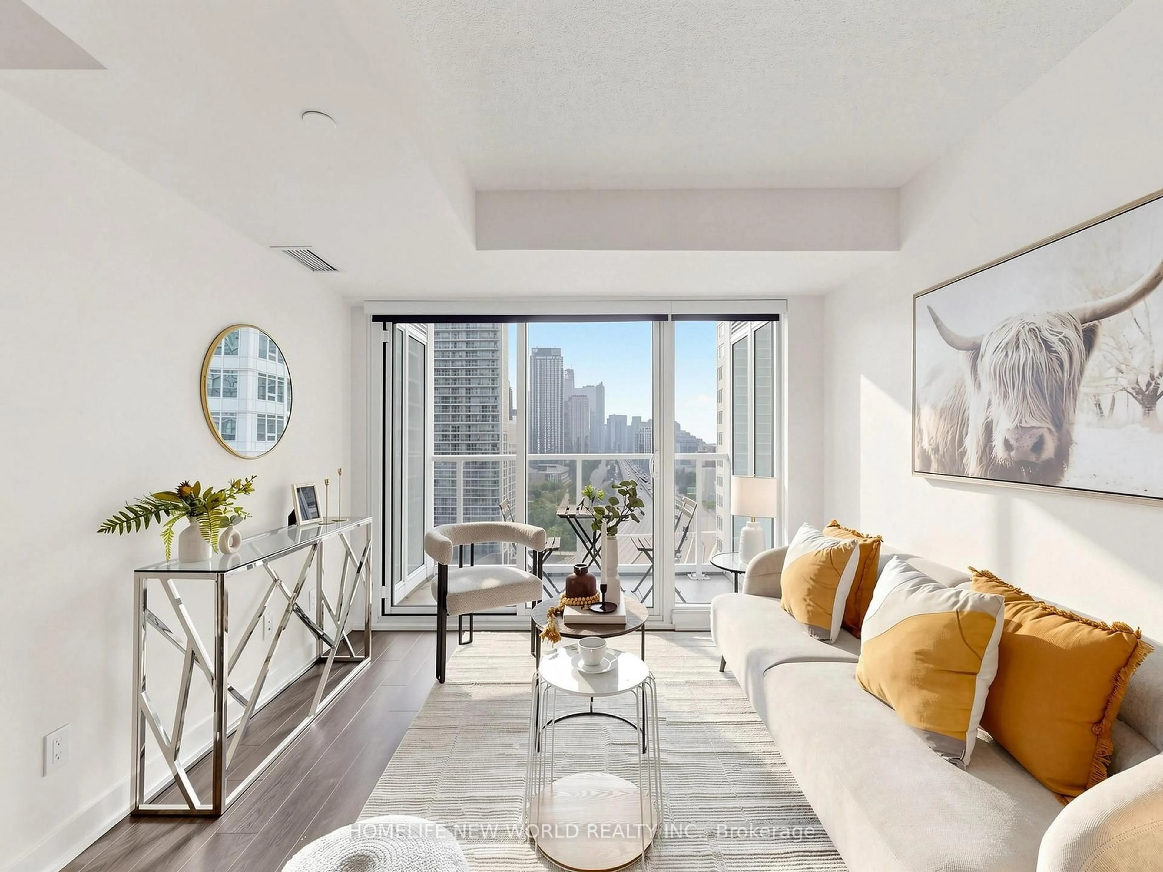 Living room with furniture, unknown for 19 Bathurst St #1806, Toronto Ontario M5V 0N2