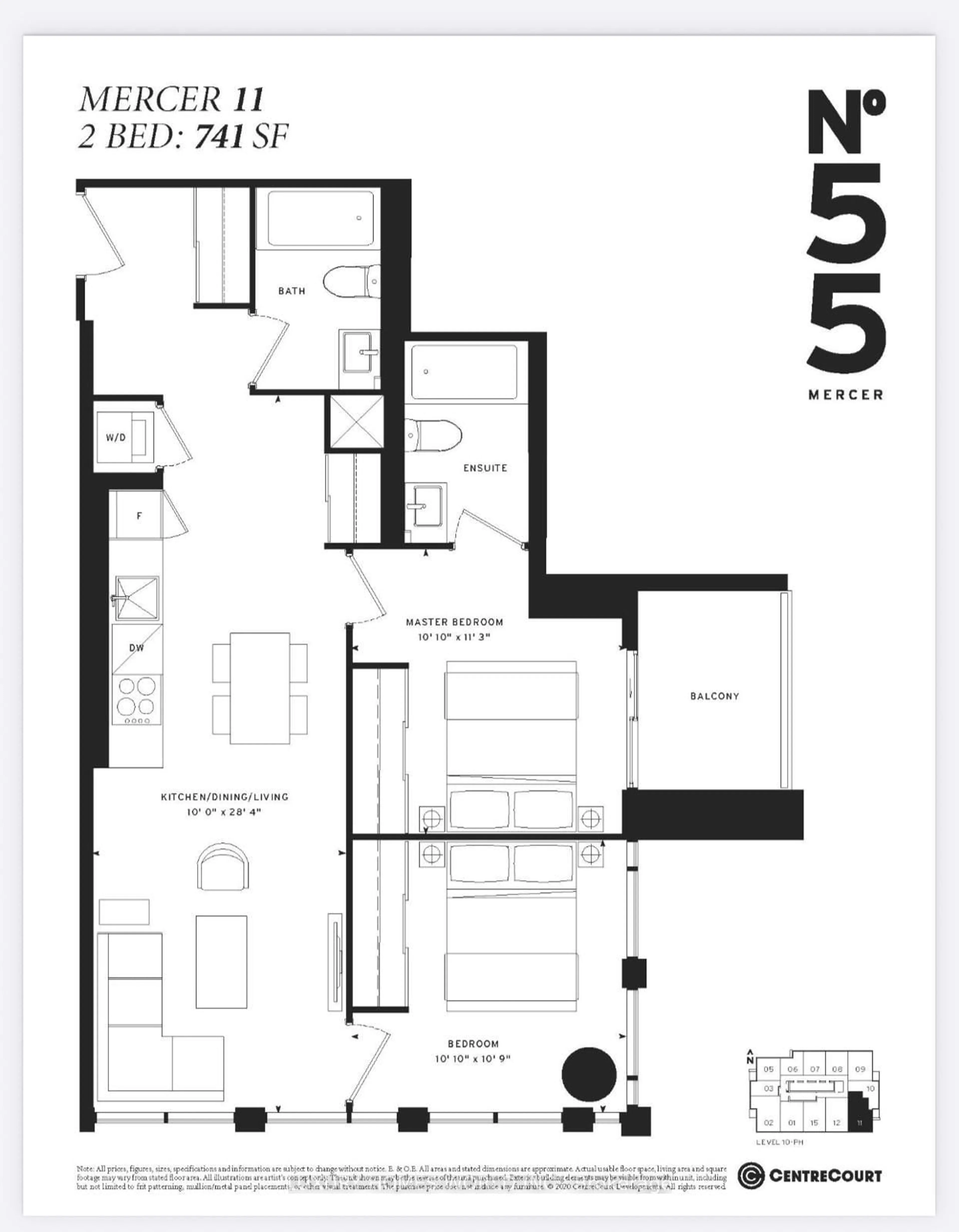 Floor plan for 55 Mercer St #1611, Toronto Ontario M5V 3W2