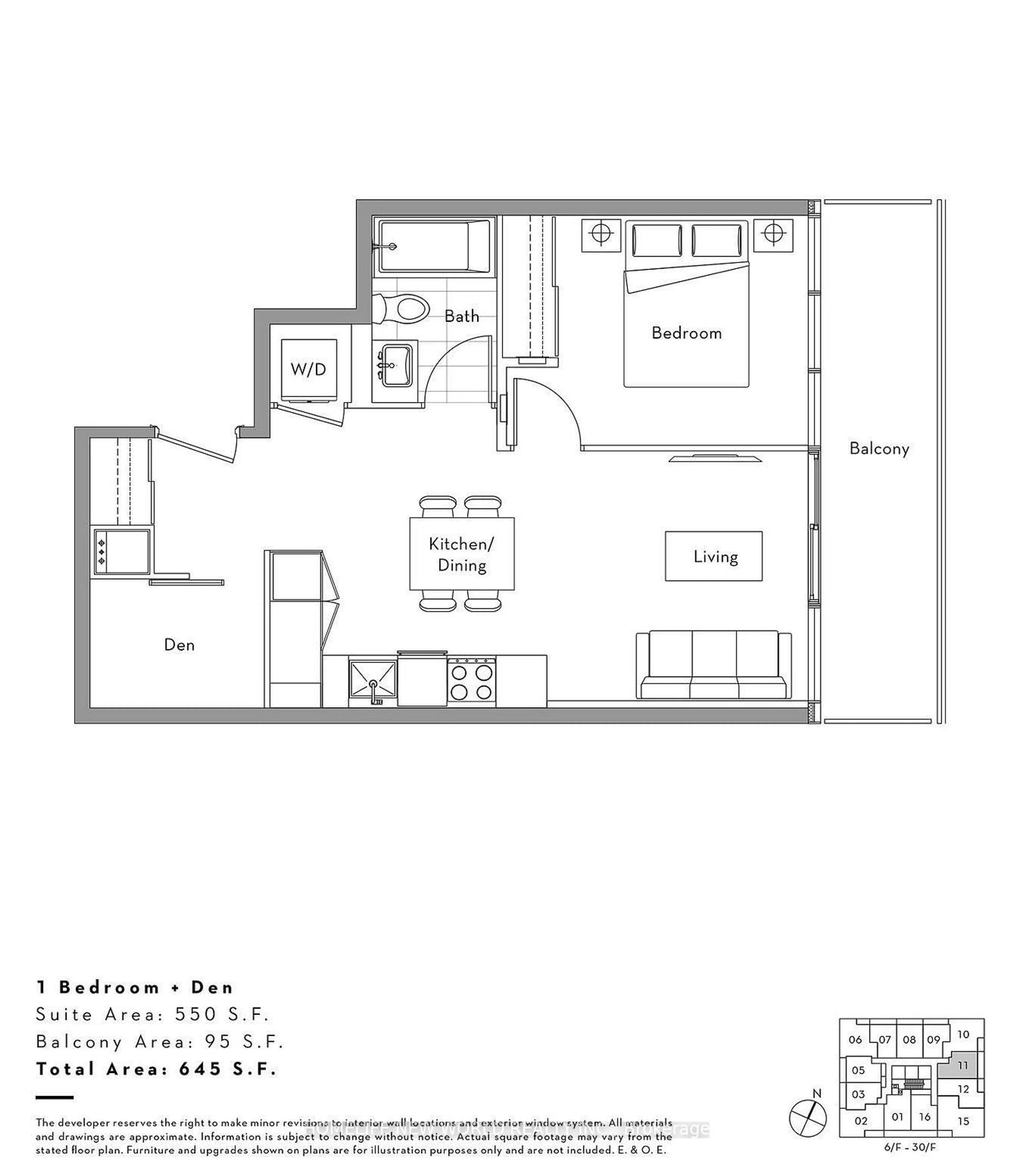 Floor plan for 17 Bathurst St #2011, Toronto Ontario M5V 0N1