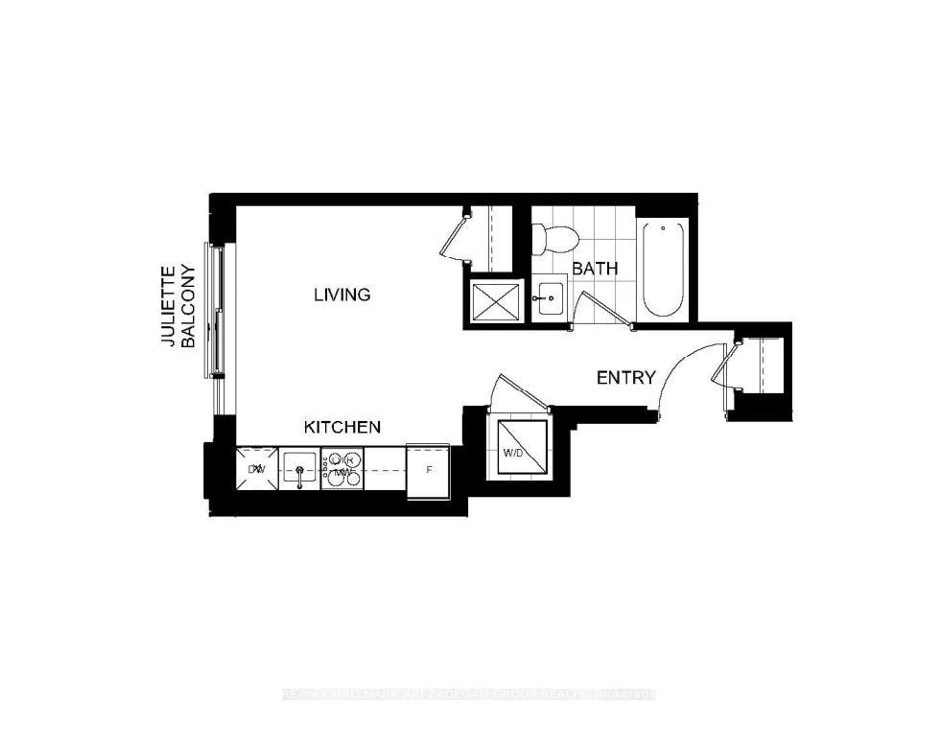 Floor plan for 10 Oak St St #1310, Toronto Ontario M5A 0Z1