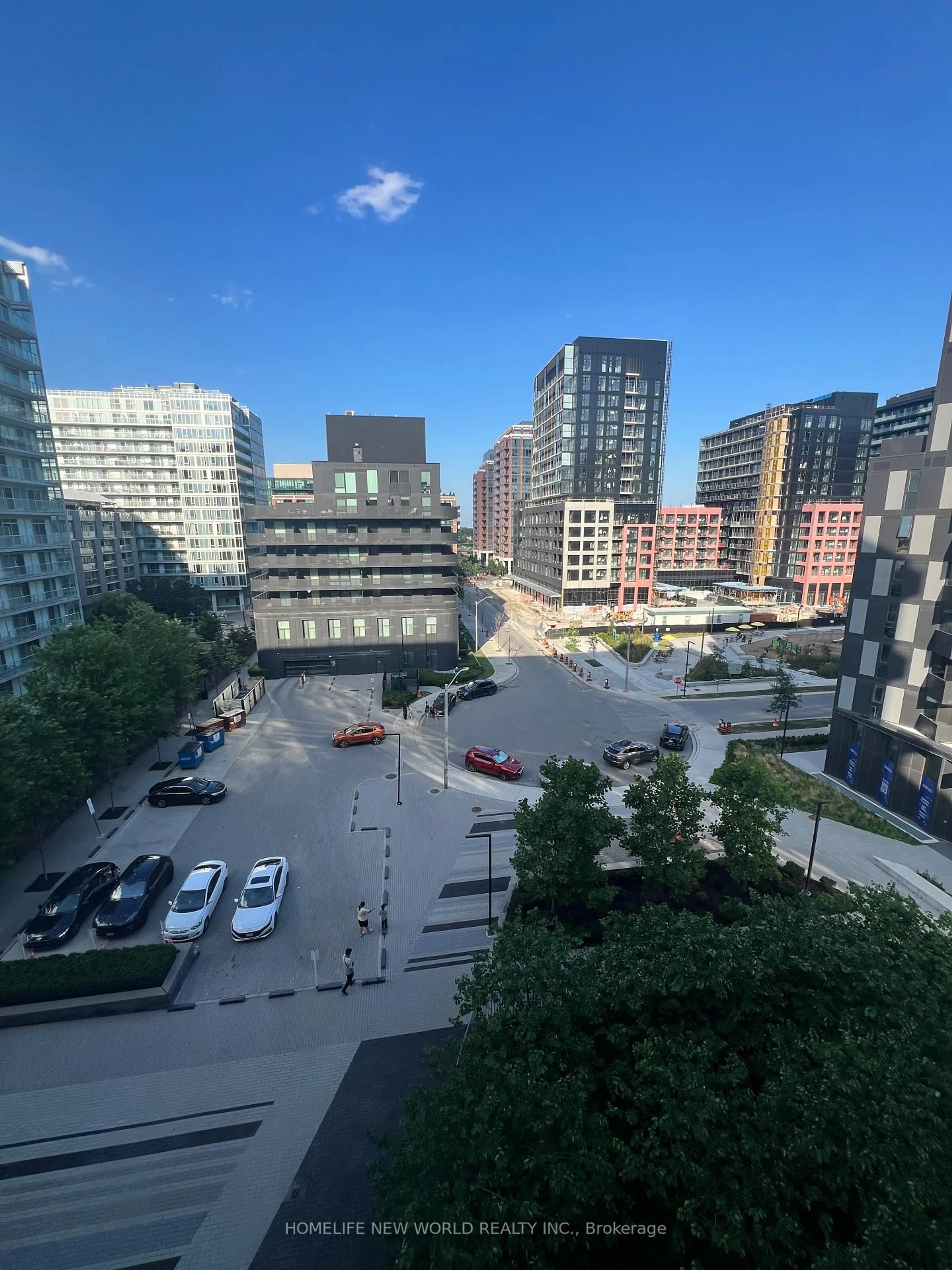 A pic from outside/outdoor area/front of a property/back of a property/a pic from drone, city buildings view from balcony for 38 Monte Kwinter Crt #707, Toronto Ontario M3H 0E2