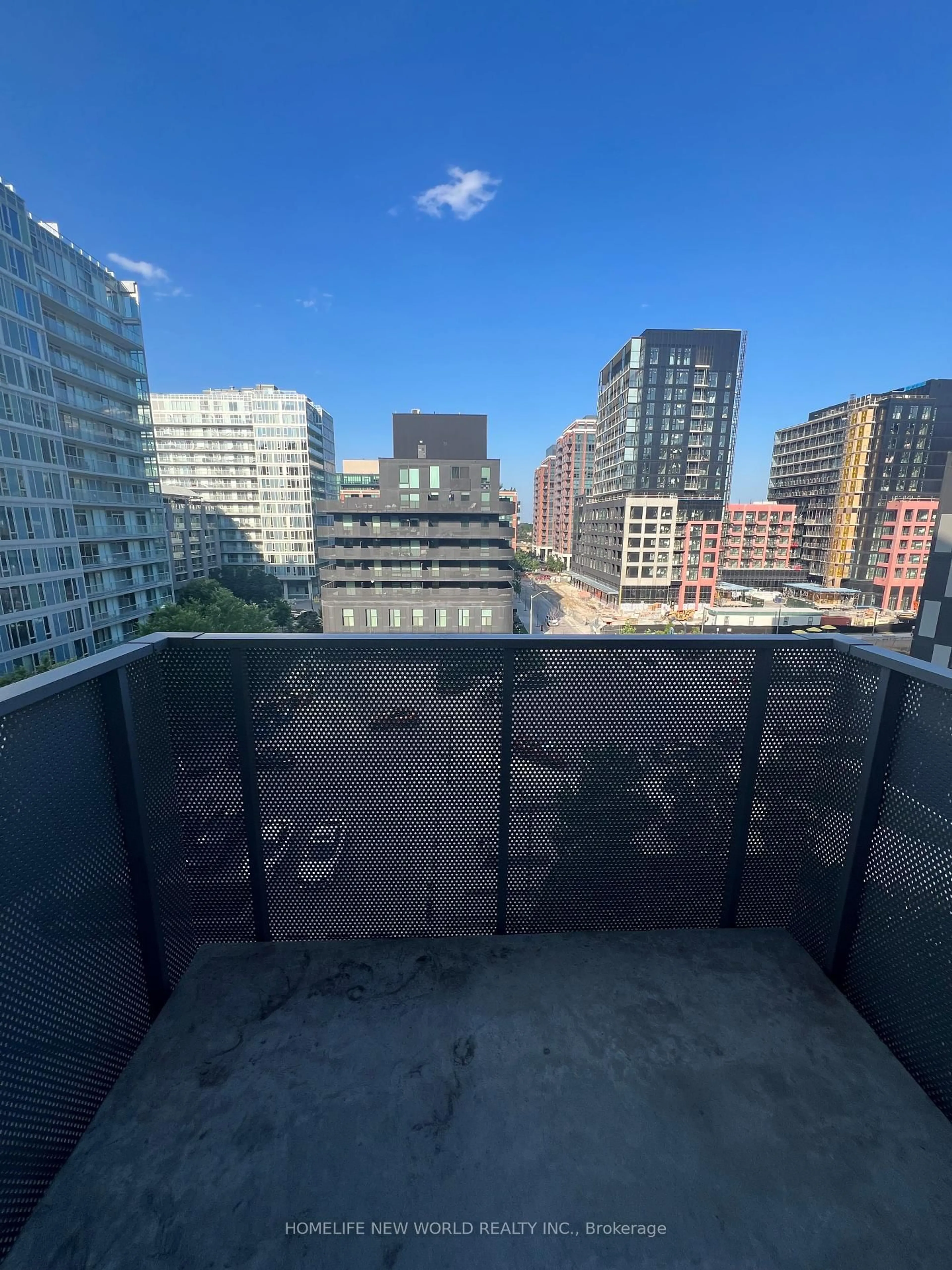 Balcony in the apartment, city buildings view from balcony for 38 Monte Kwinter Crt #707, Toronto Ontario M3H 0E2