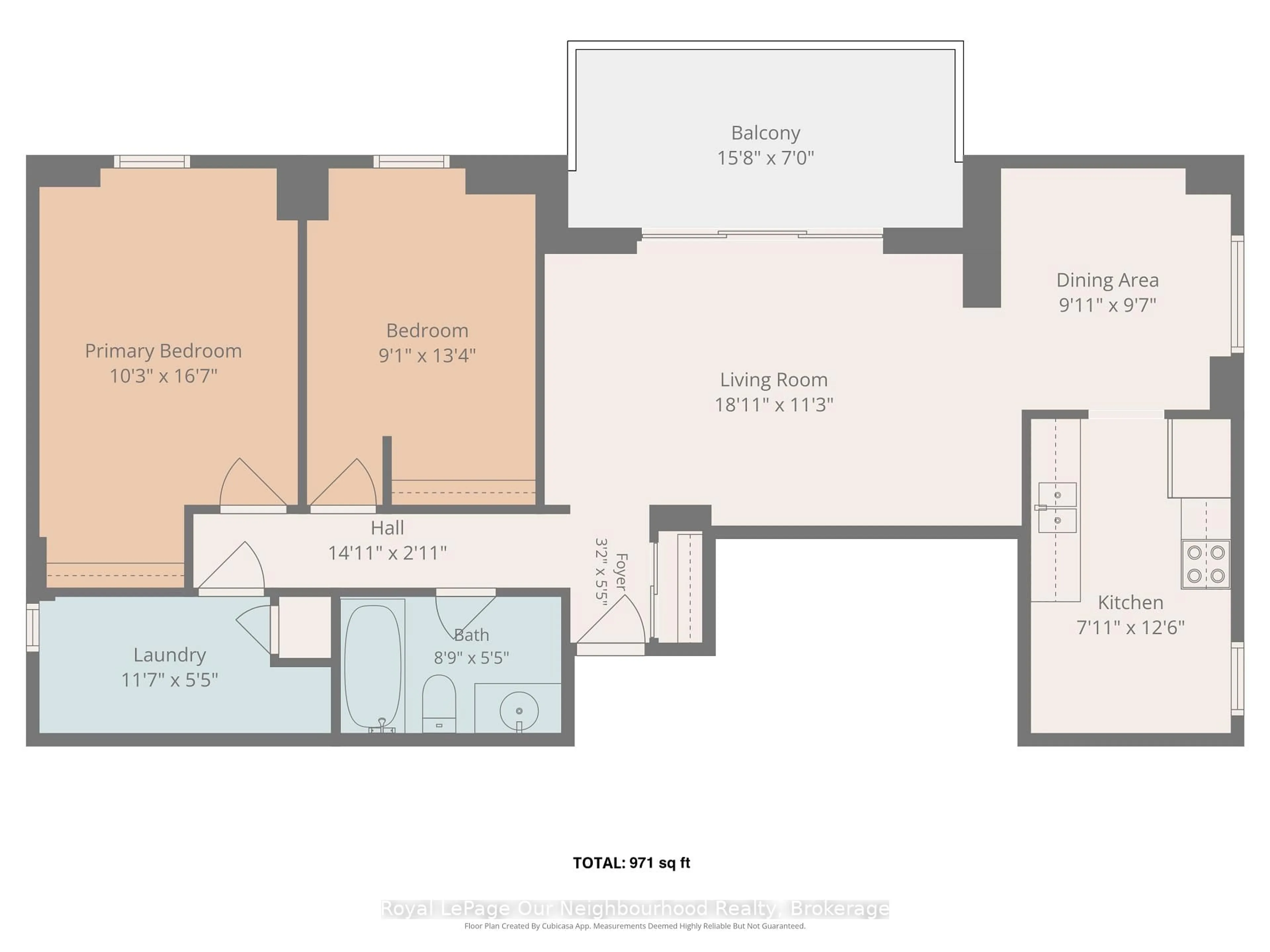 Floor plan for 1900 Sheppard Ave #2203, Toronto Ontario M2J 4T4