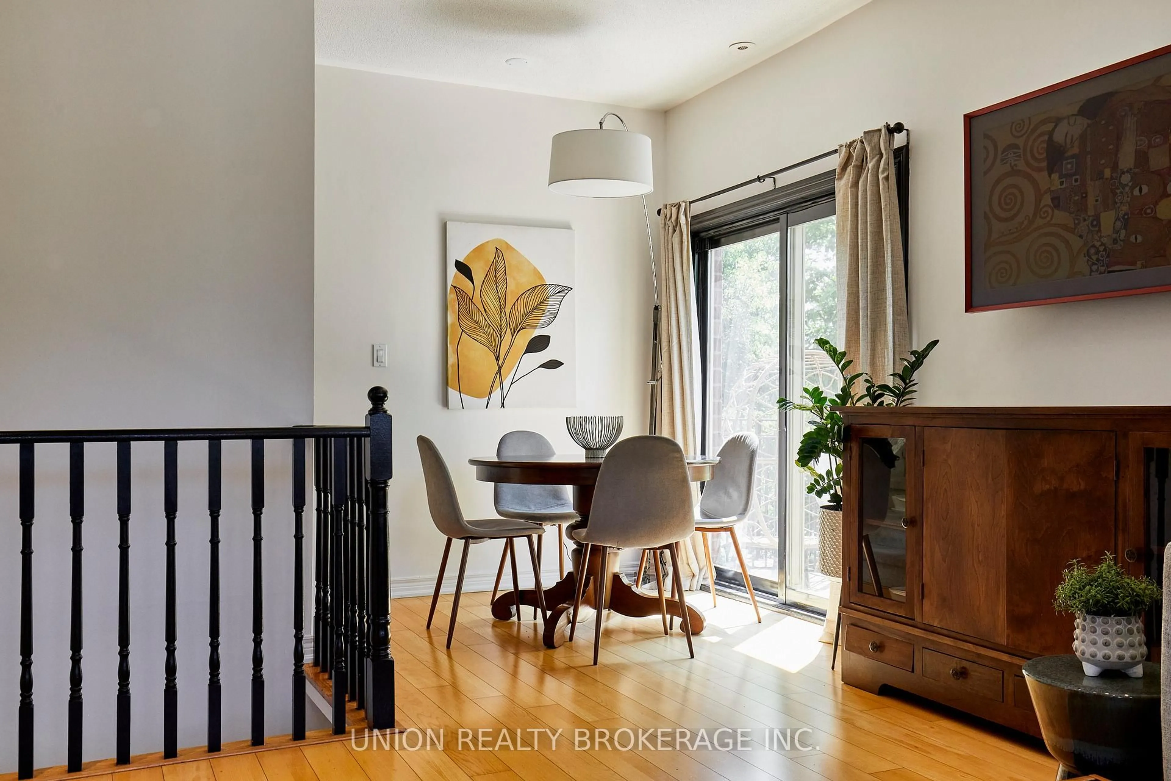 Dining room, wood/laminate floor for 1496 Victoria Park Ave #256, Toronto Ontario M4A 2M6