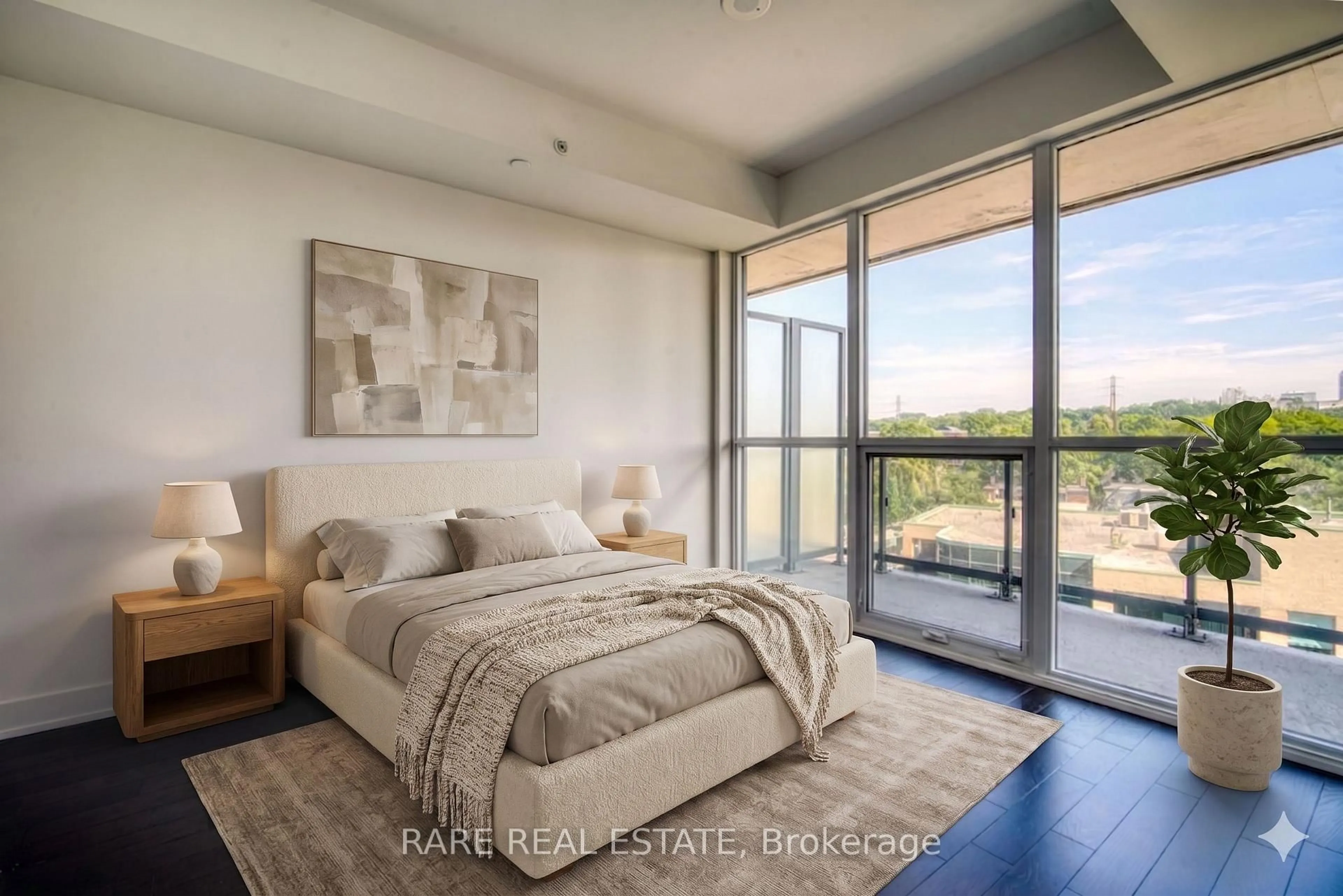Bedroom with bed, unknown for 181 Bedford Rd #503, Toronto Ontario M5R 0C2