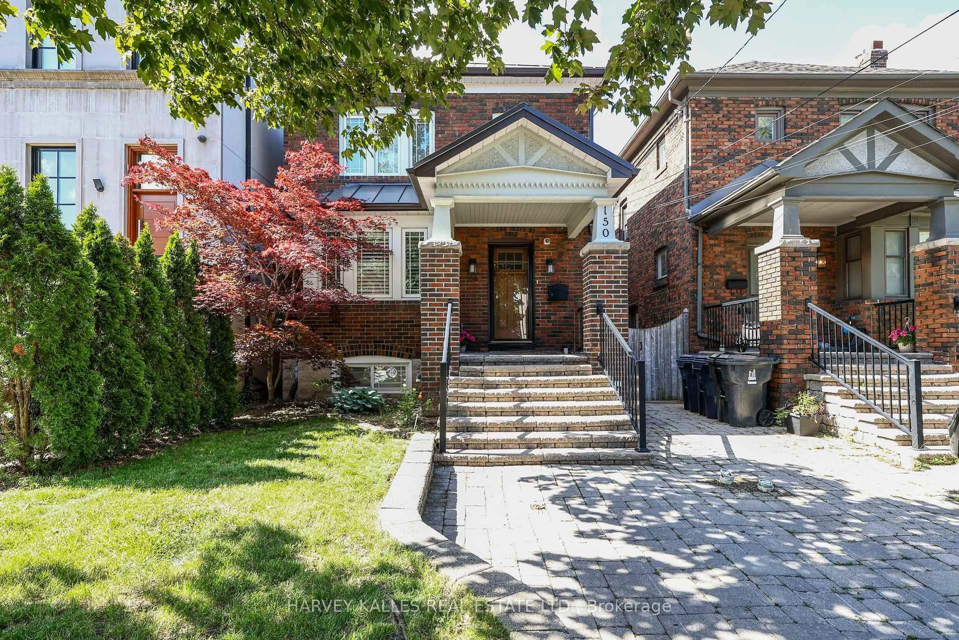 Home with brick exterior material, street for 150 Deloraine Ave, Toronto Ontario M5M 2A9