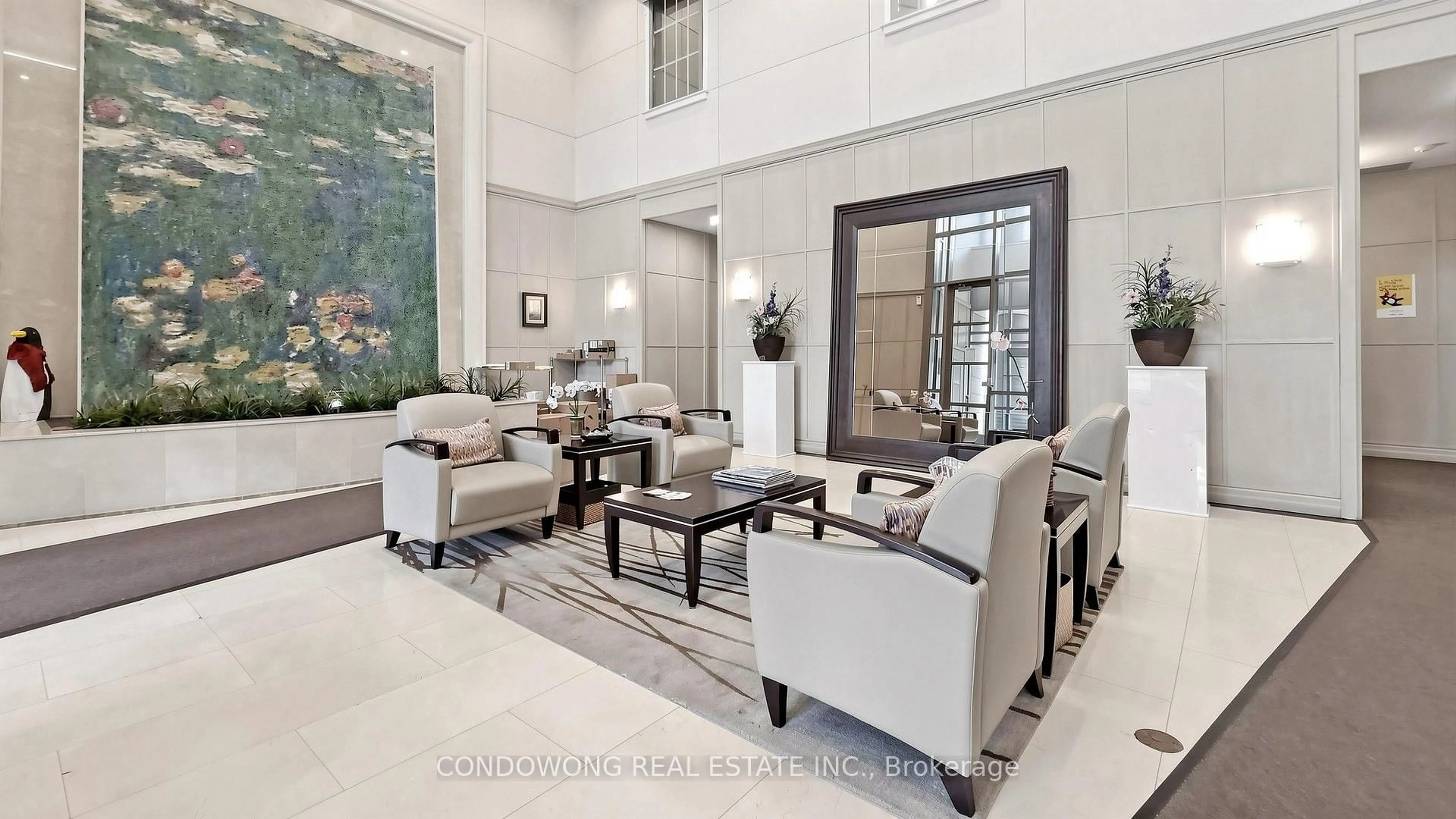 Living room with furniture, ceramic/tile floor for 60 Byng Ave #1101, Toronto Ontario M2N 7K3