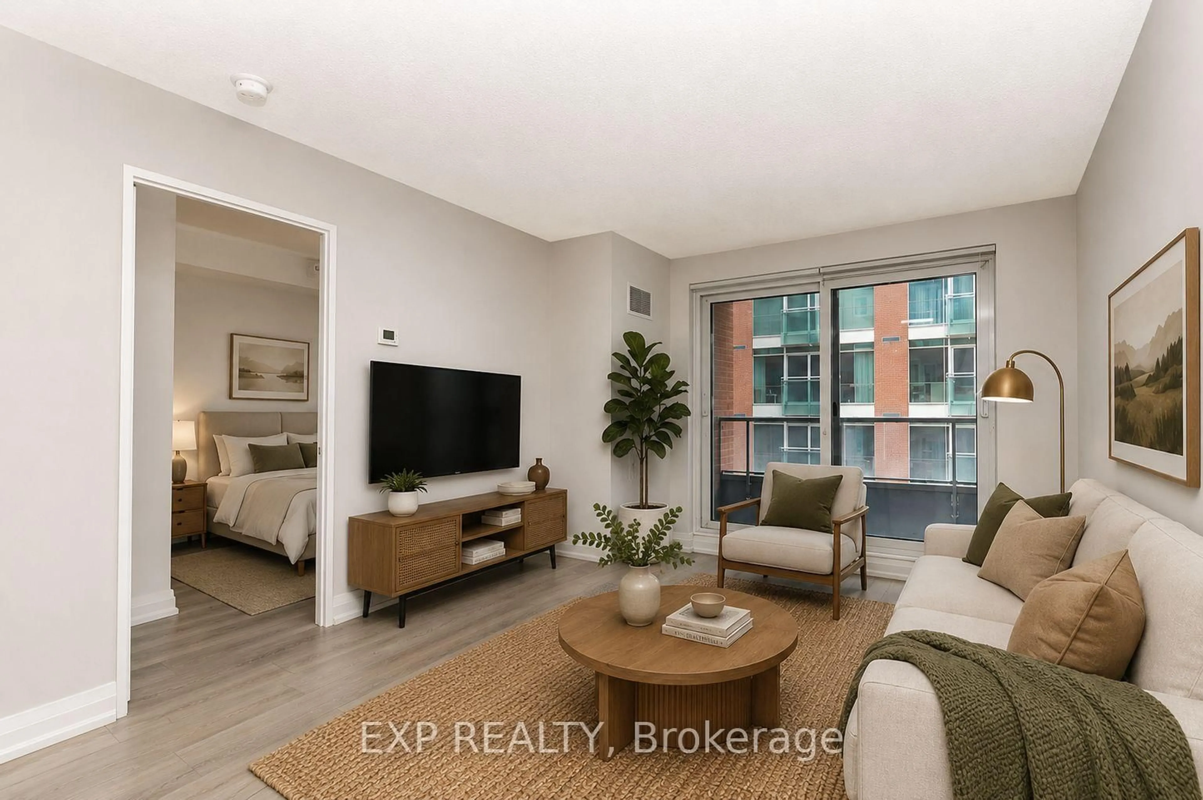 Living room with furniture, unknown for 230 King St #614, Toronto Ontario M5A 1K5