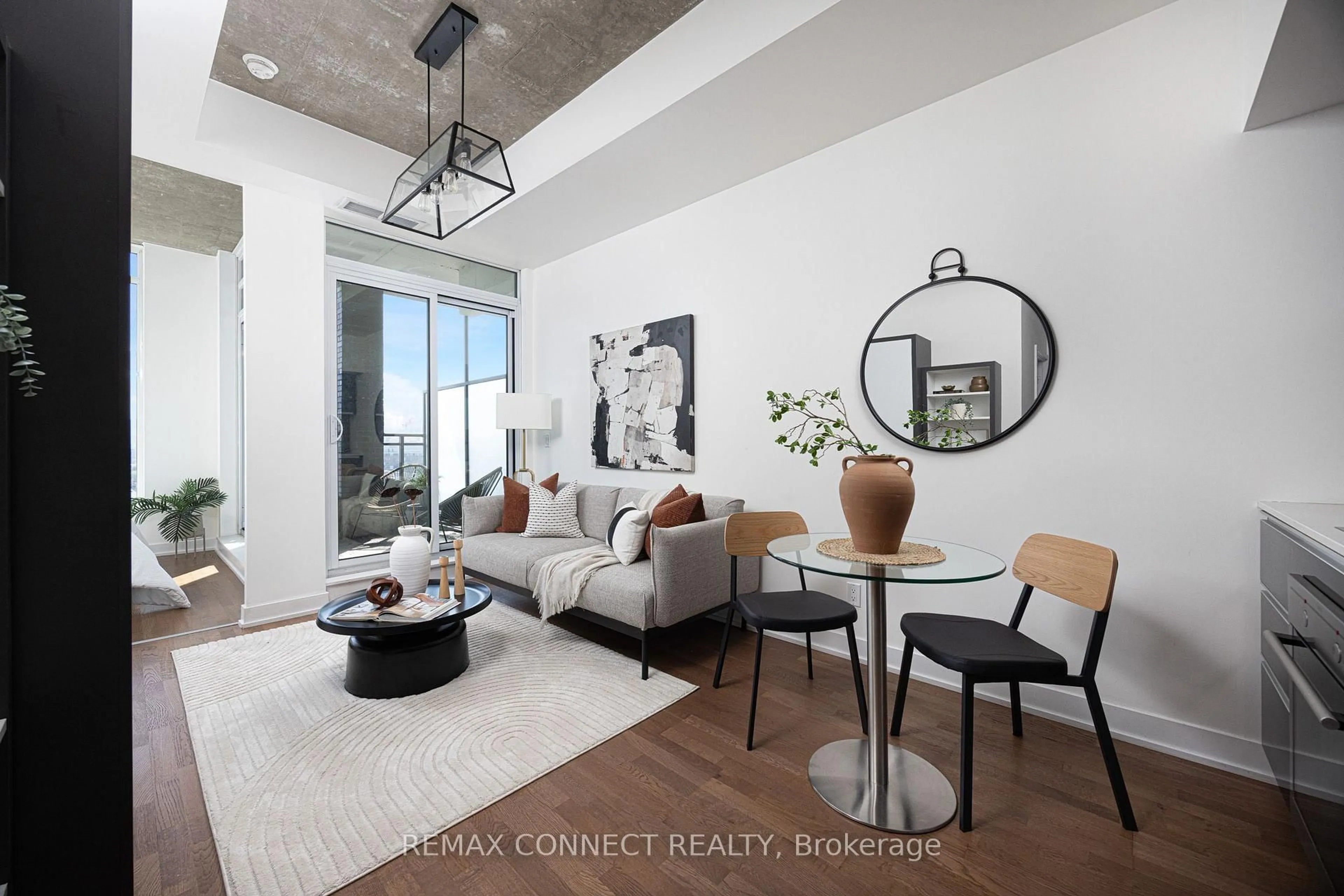 Living room with furniture, unknown for 20 Minowan Miikan Lane #1127, Toronto Ontario M6J 0E5