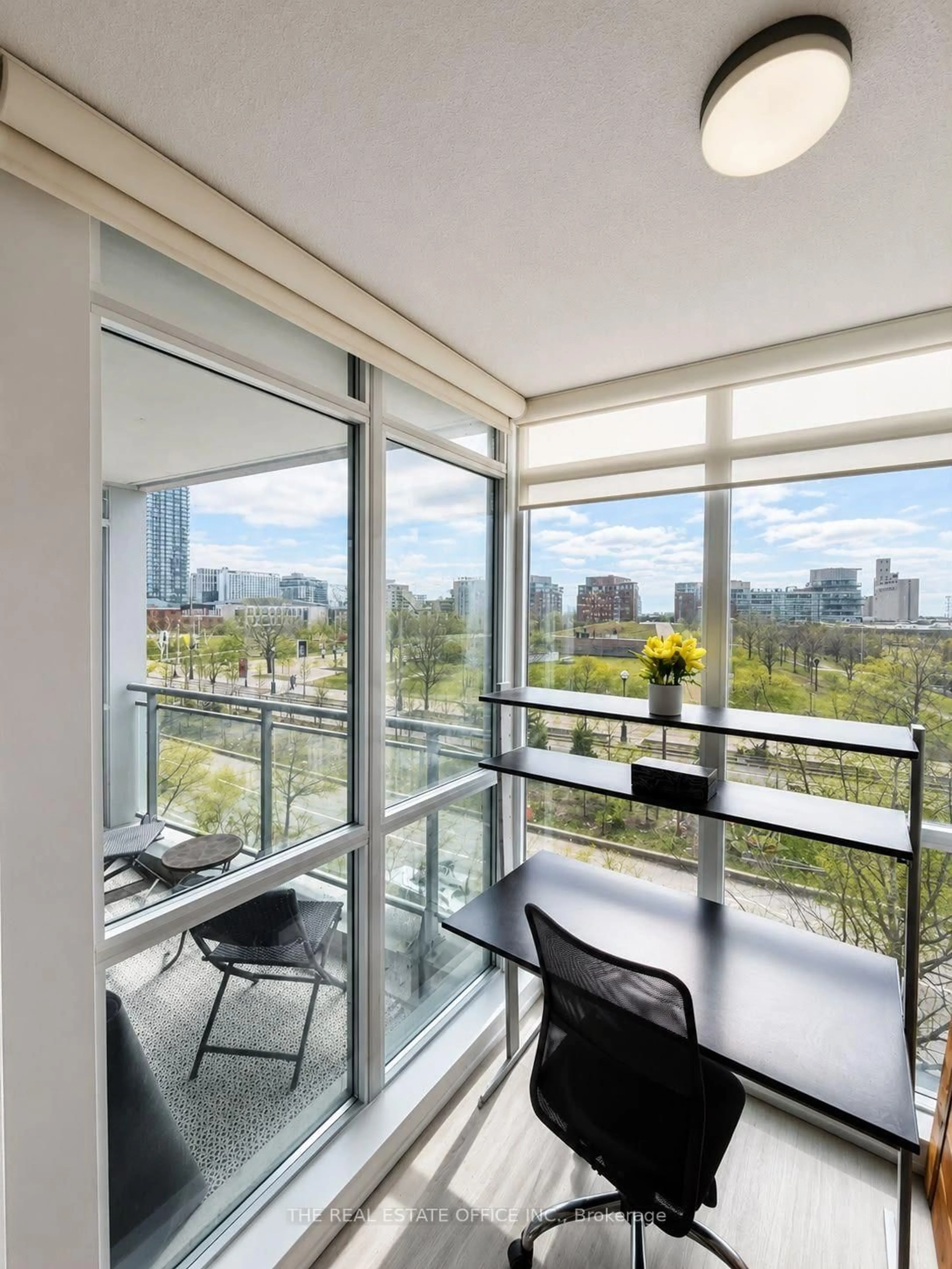 Balcony in the apartment, city buildings view from balcony for 151 Dan Leckie Way #202, Toronto Ontario M5V 4B2