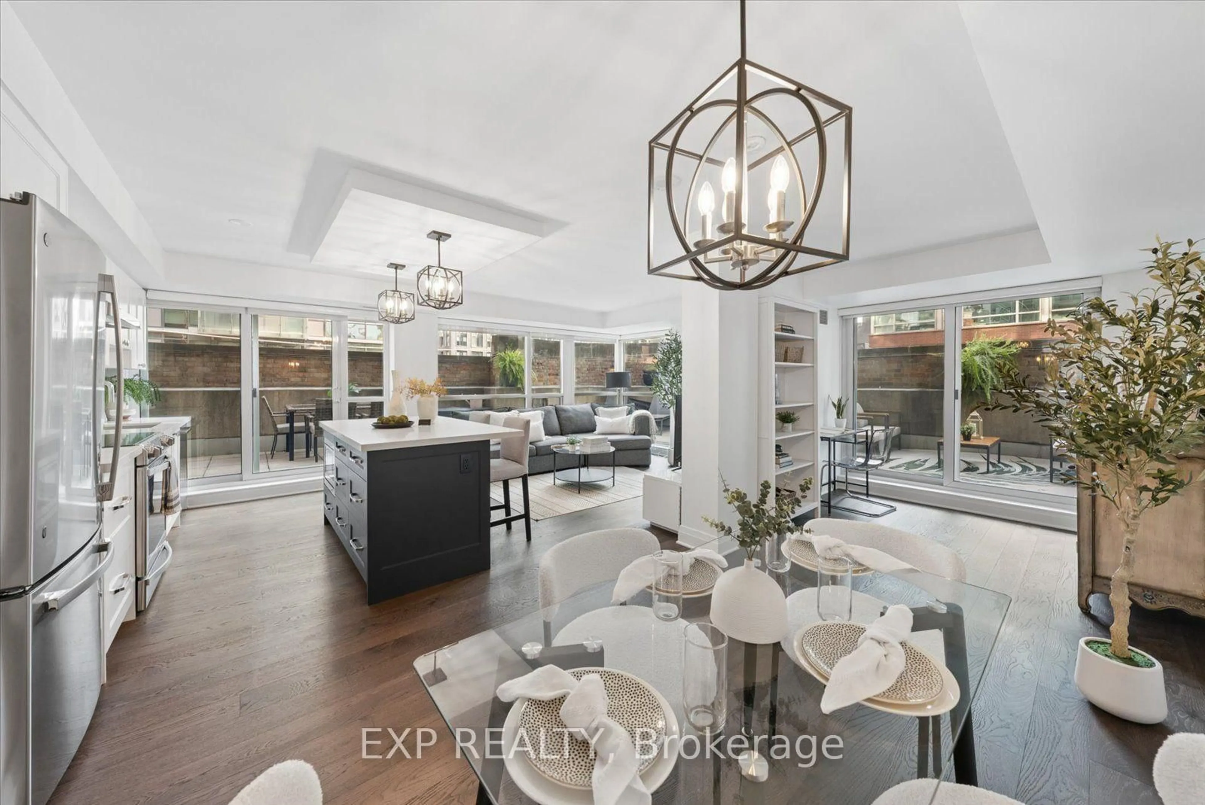 Open concept kitchen, ceramic/tile floor for 230 King St #408, Toronto Ontario M5A 1K5