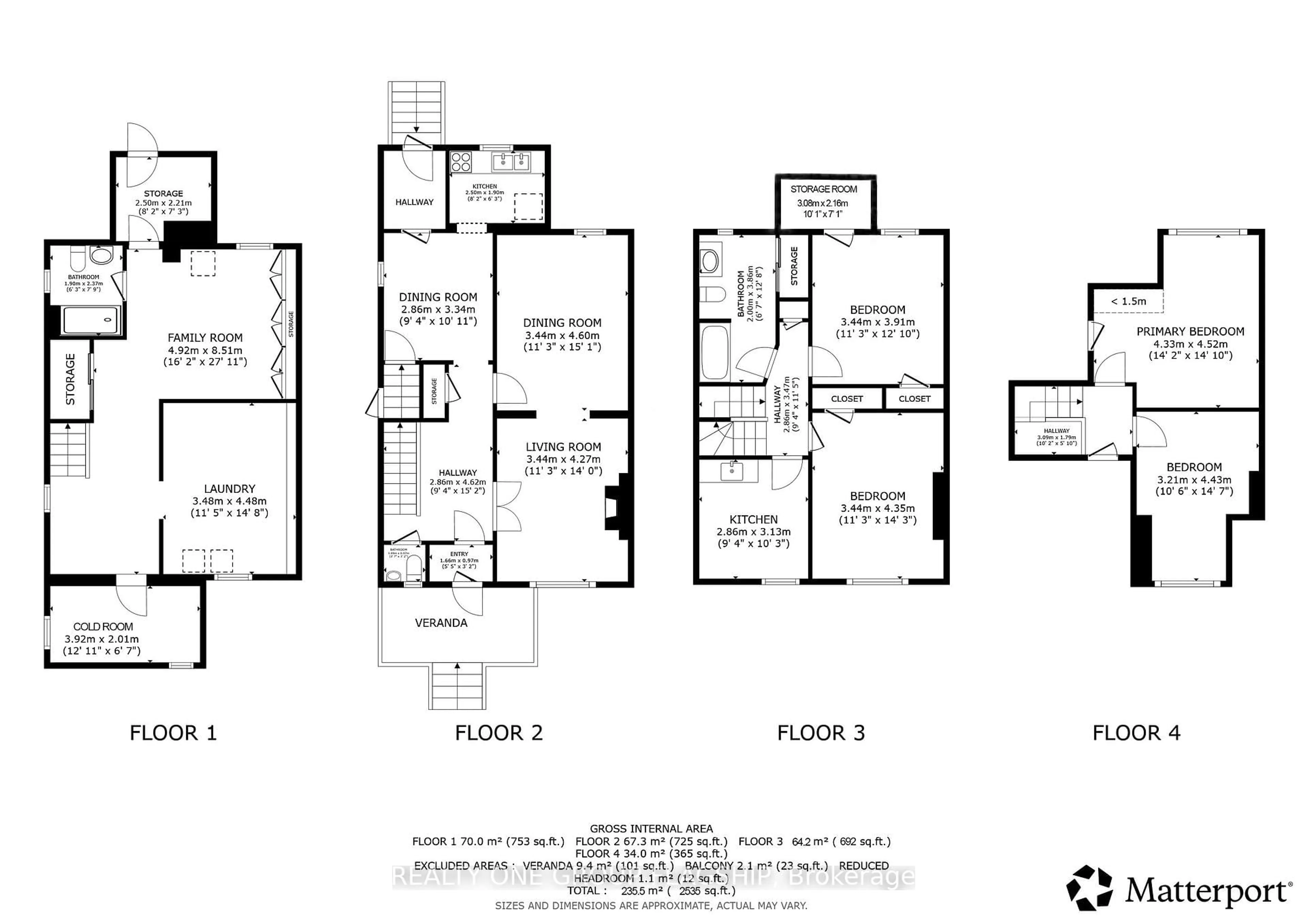 Floor plan for 475 Shaw St, Toronto Ontario M6G 3L4