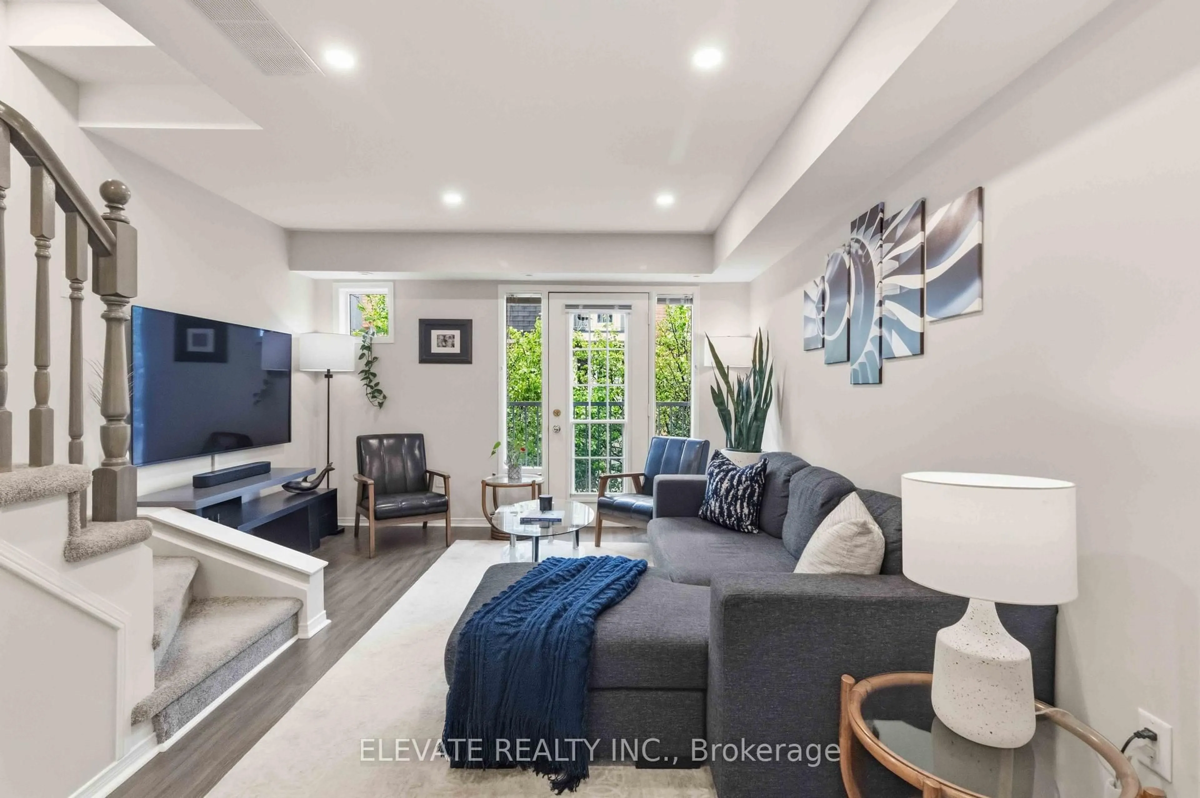 Living room with furniture, ceramic/tile floor for 50 Merchant Lane #207, Toronto Ontario M6P 4J6