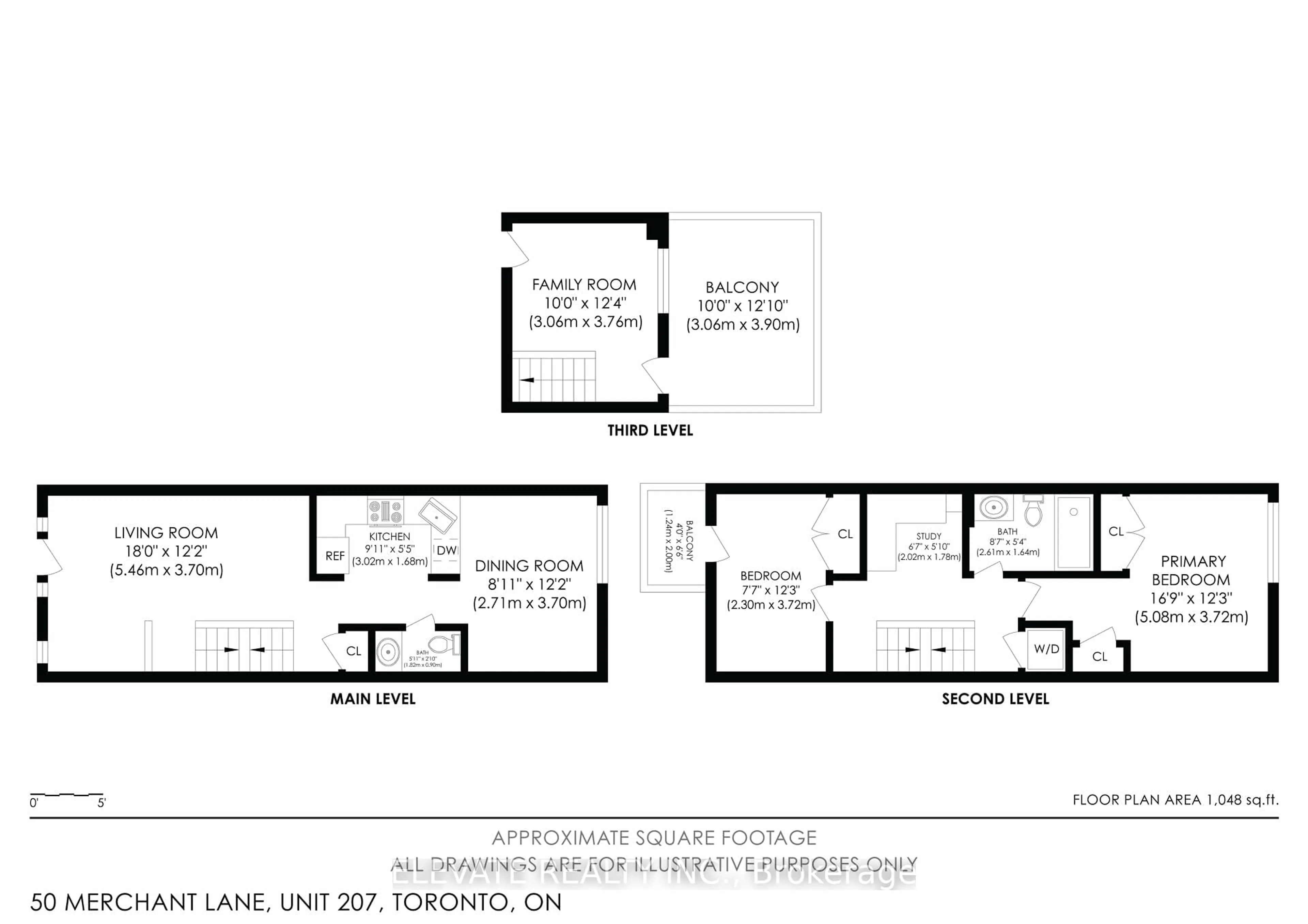 Floor plan for 50 Merchant Lane #207, Toronto Ontario M6P 4J6
