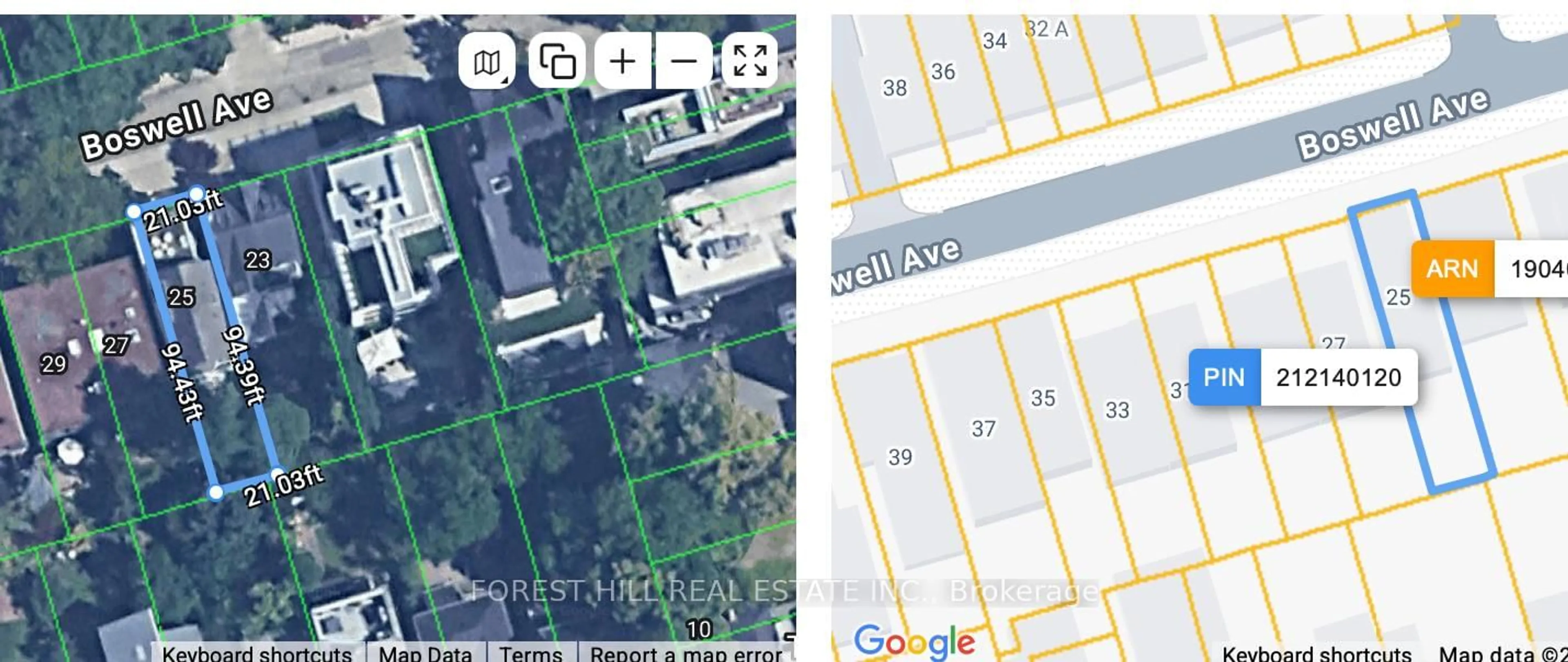 A pic from outside/outdoor area/front of a property/back of a property/a pic from drone, street for 25 Boswell Ave, Toronto Ontario M5R 1M5