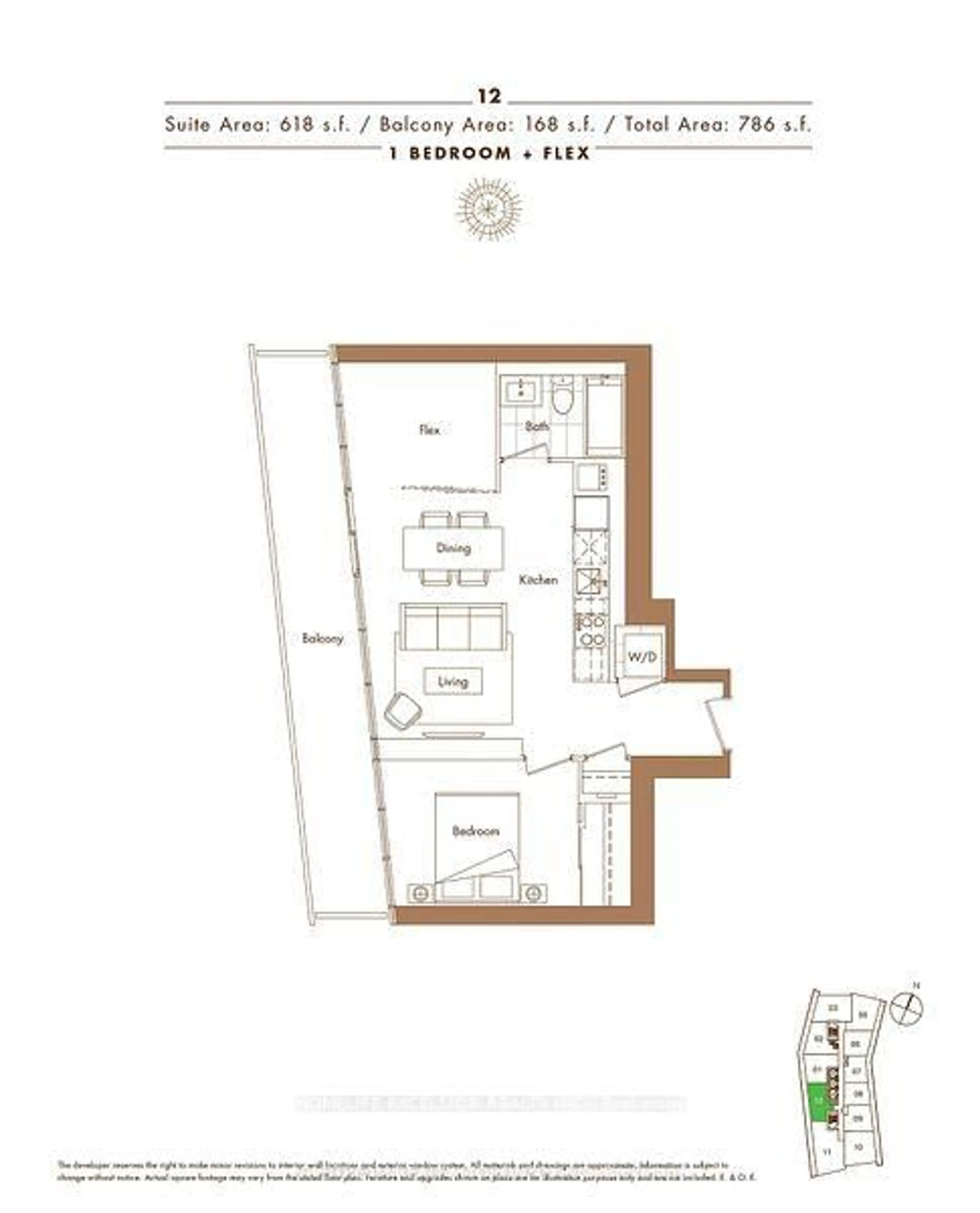 Floor plan for 115 Mcmahon Dr #712, Toronto Ontario M2K 0E3