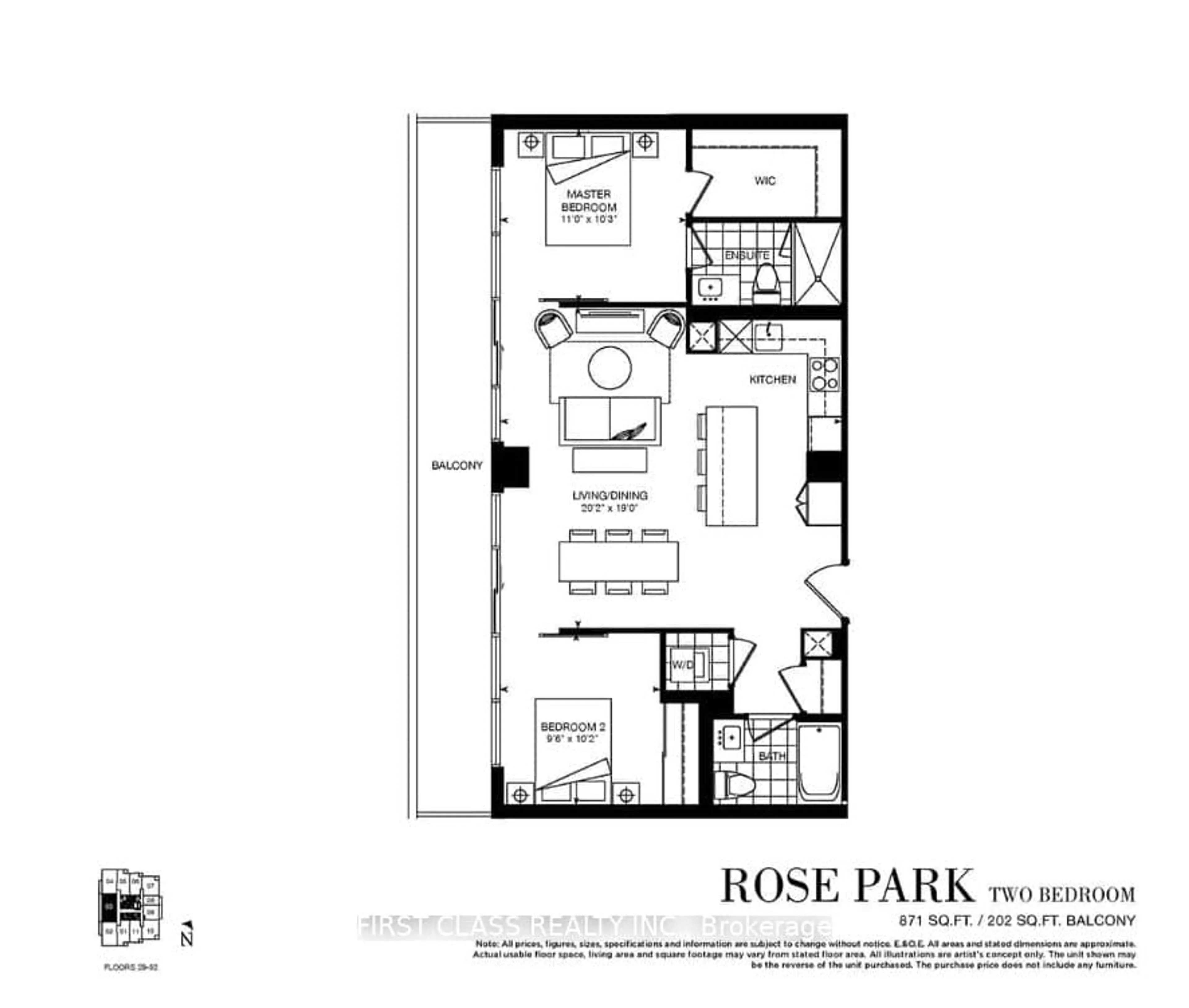 Floor plan for 395 Bloor St #4203, Toronto Ontario M4W 0B4