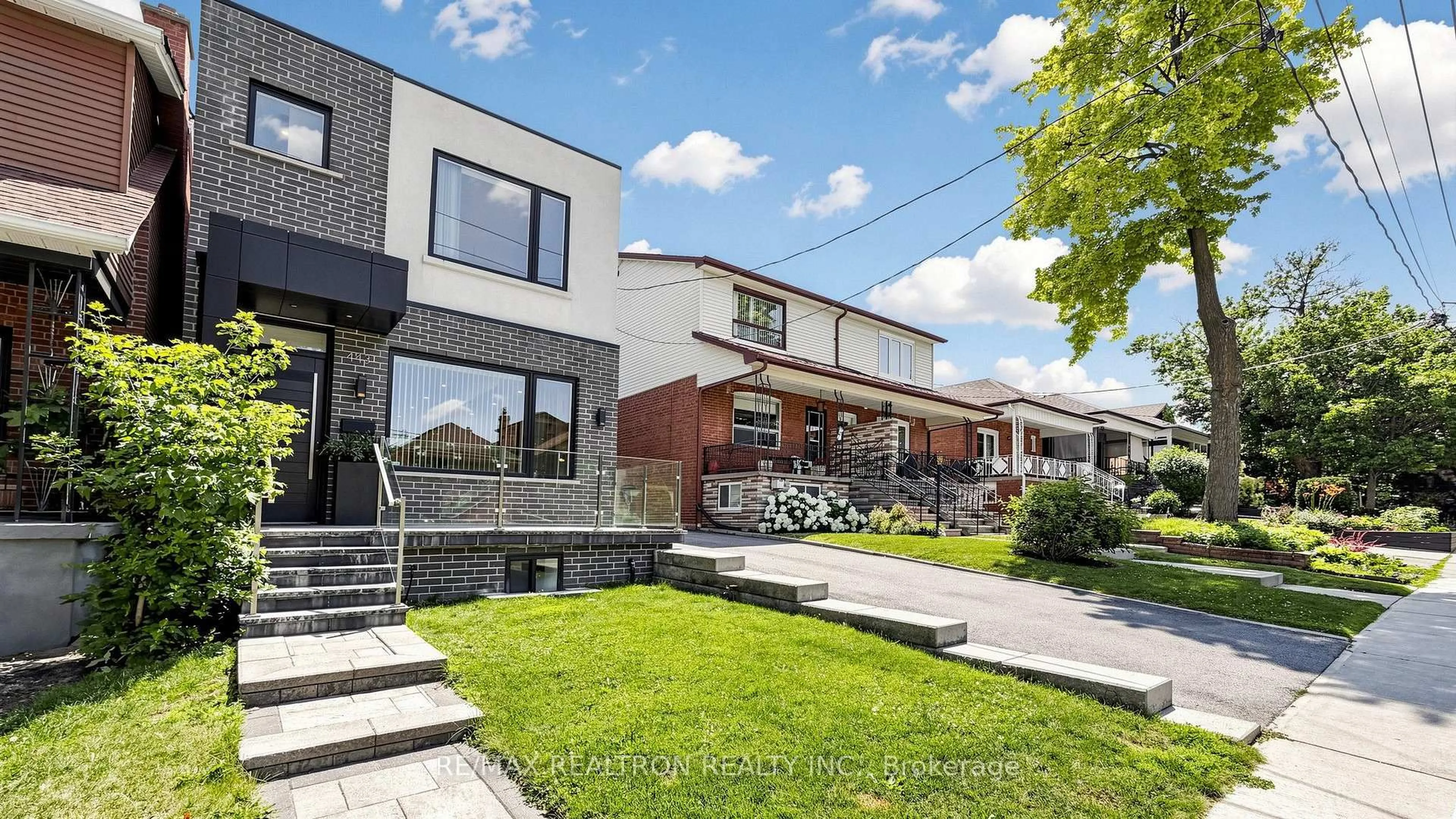 Home with brick exterior material, street for 443 Northcliffe Blvd, Toronto Ontario M6E 3L3