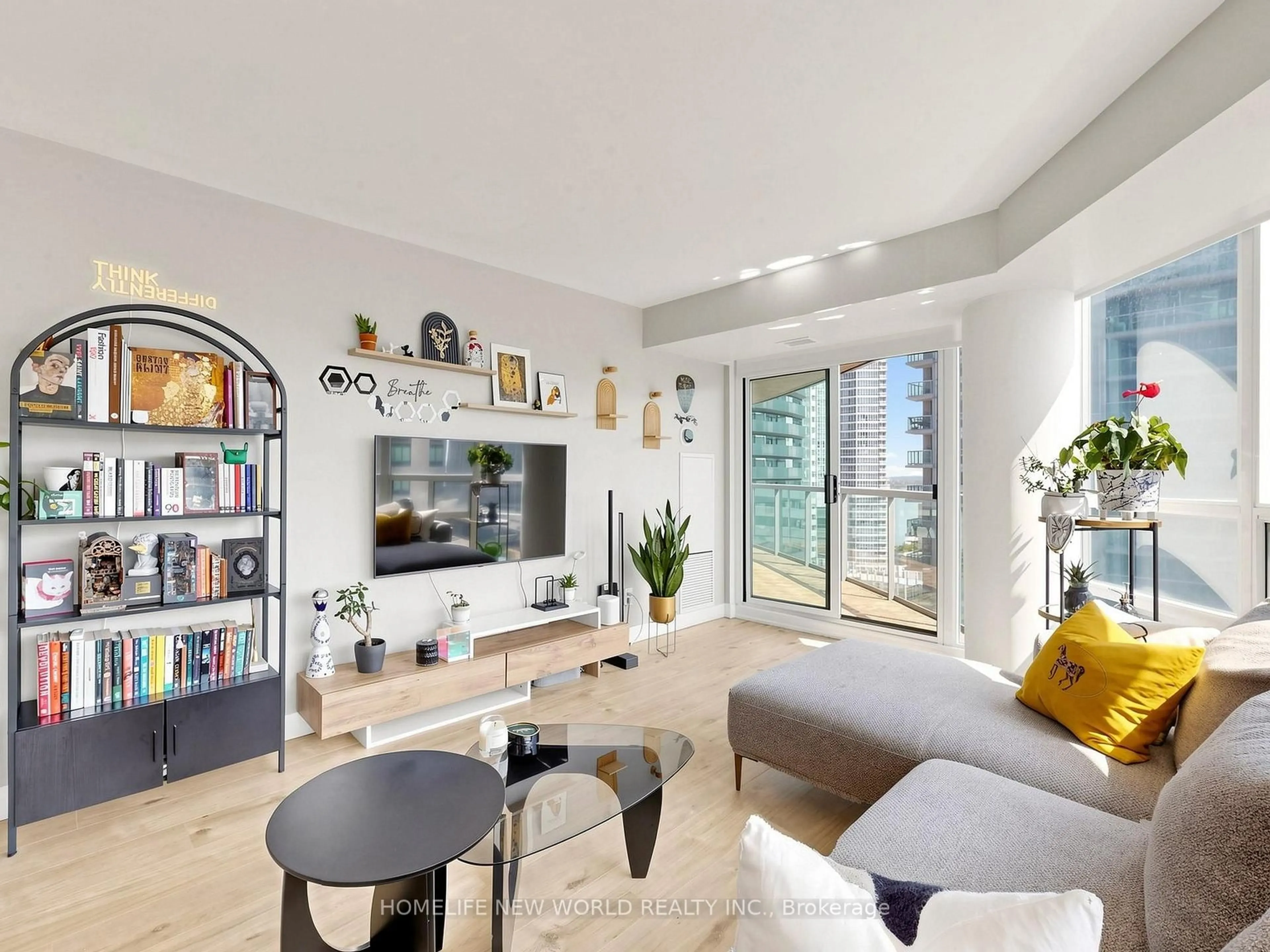 Living room with furniture, unknown for 30 Grand Trunk Cres #1911, Toronto Ontario M5J 3A4