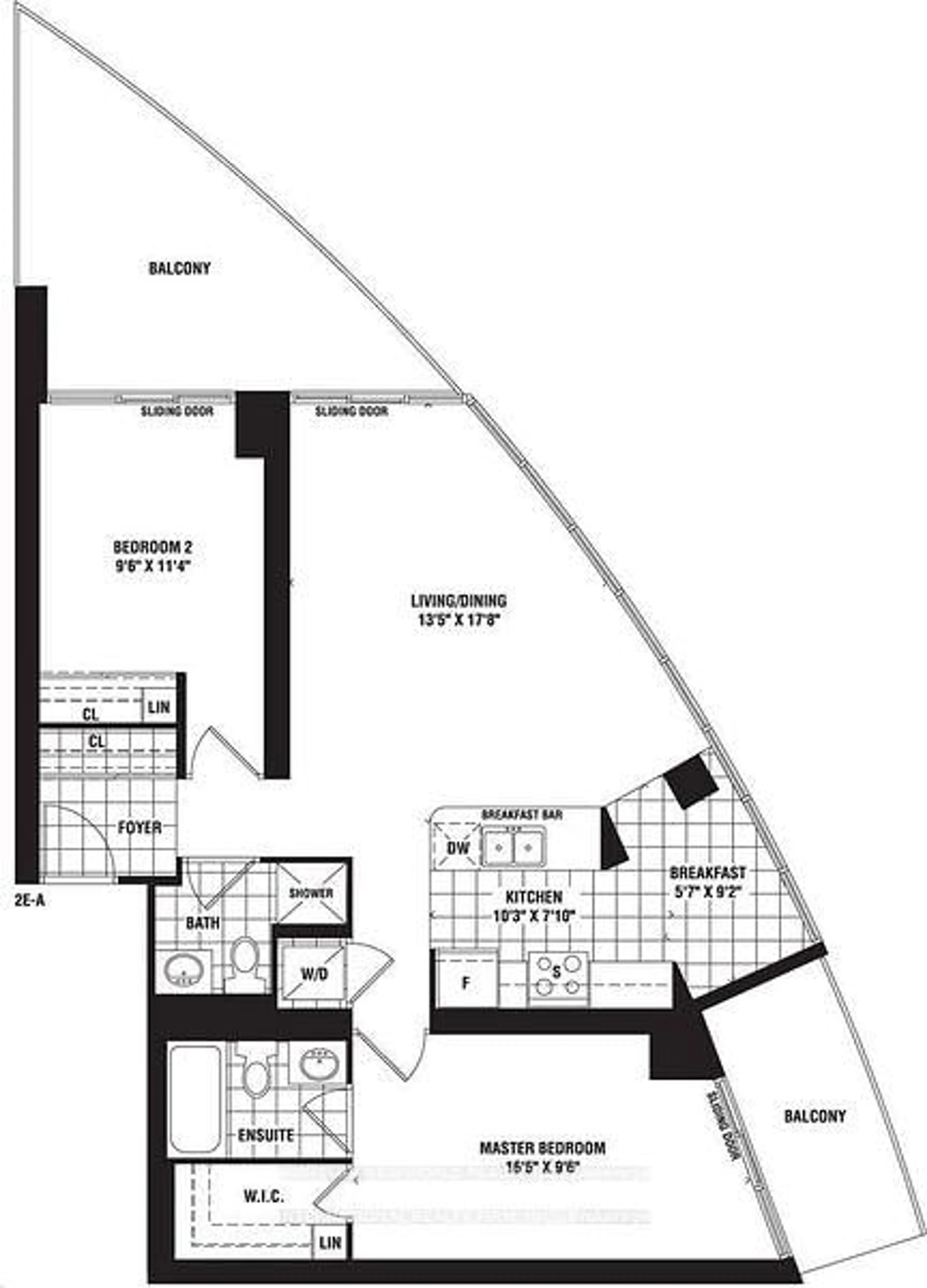 Floor plan for 30 Grand Trunk Cres #1911, Toronto Ontario M5J 3A4