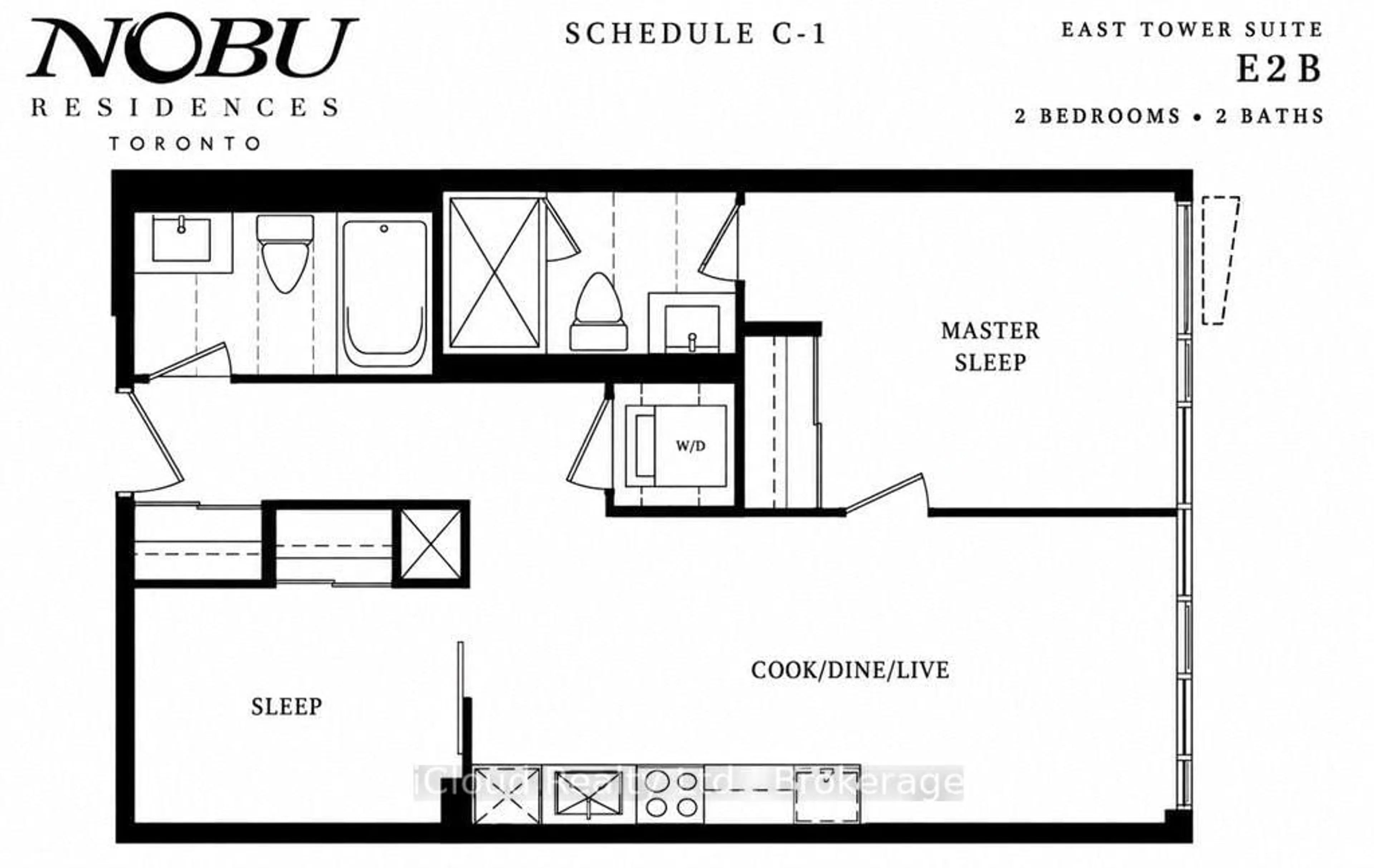 Floor plan for 15 Mercer St #2907, Toronto Ontario M5V 1H2