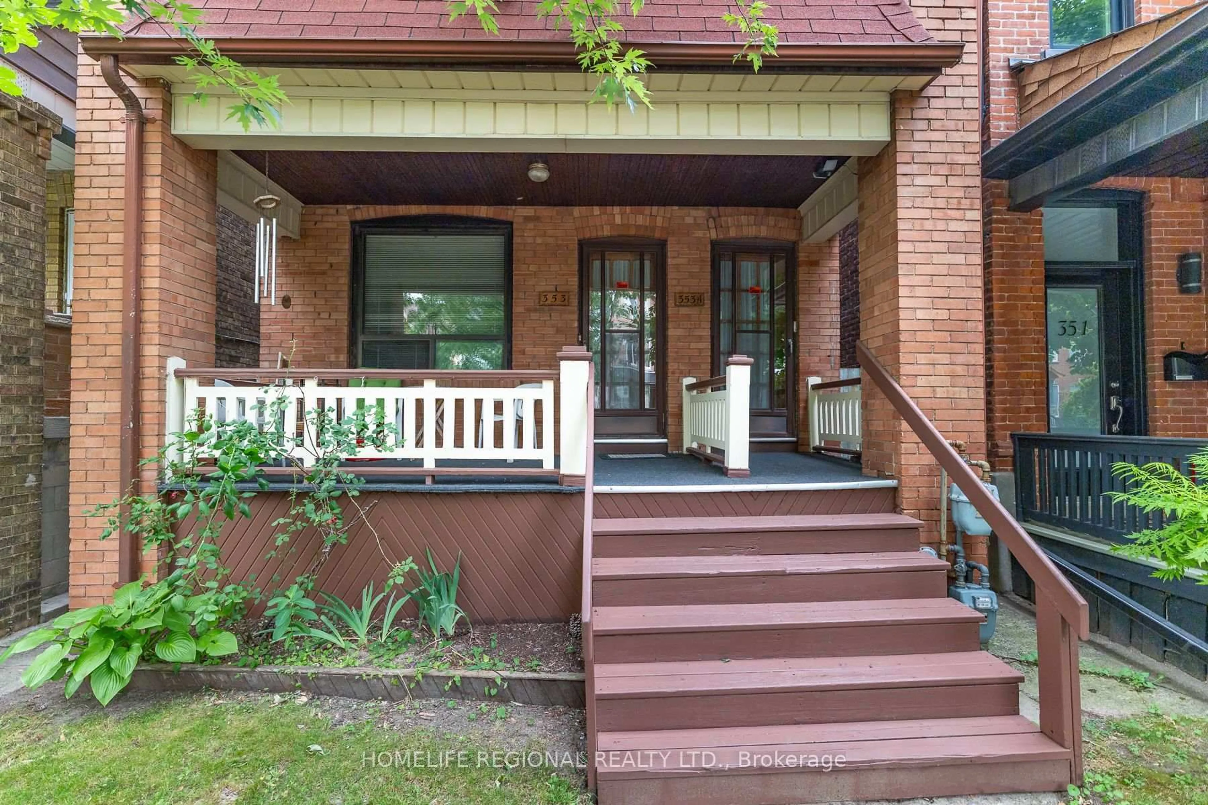 Home with brick exterior material, street for 353 St Clarens Ave, Toronto Ontario M6H 3W2