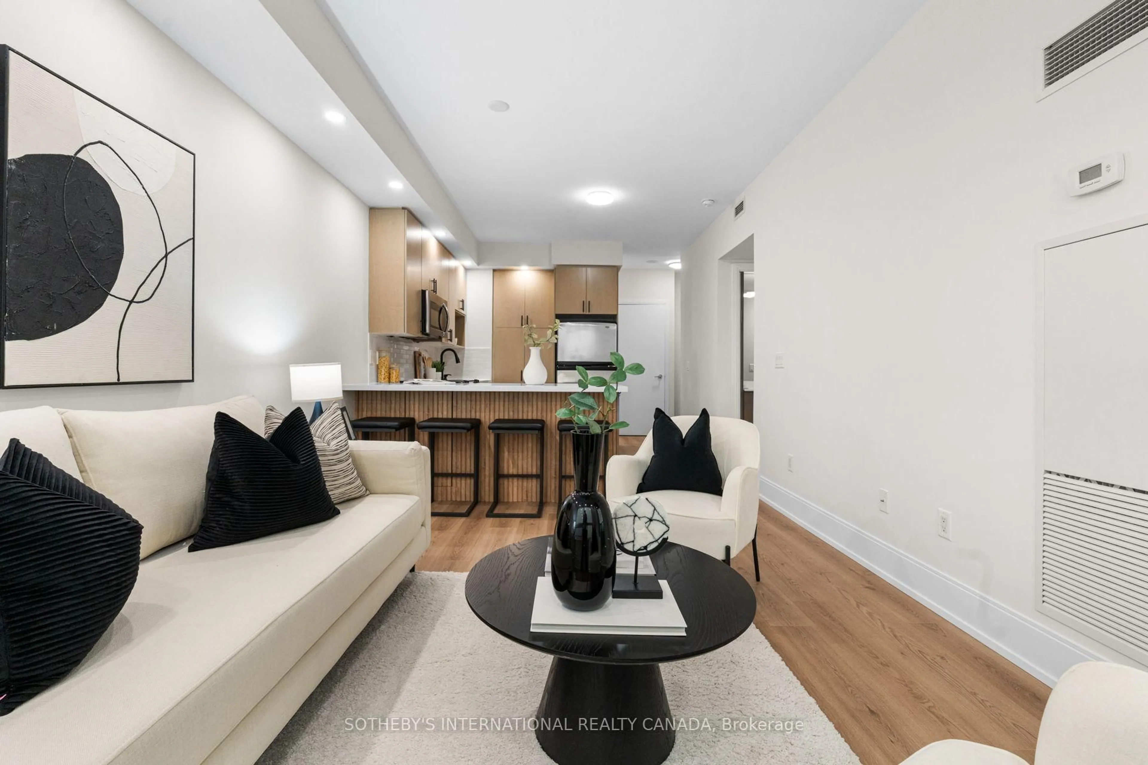 Living room with furniture, unknown for 181 Wynford Dr #1405, Toronto Ontario M3C 0C6