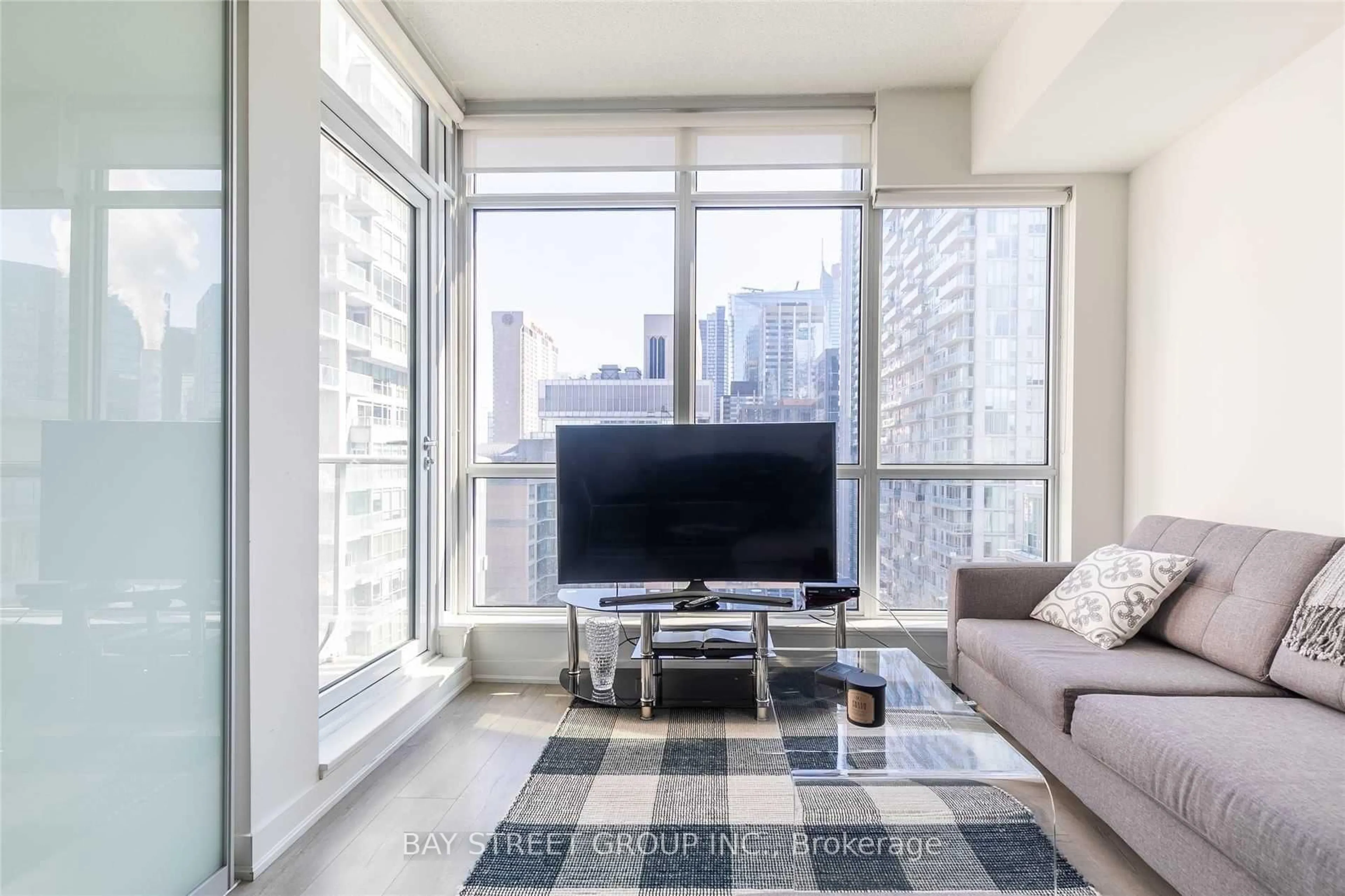 Living room with furniture, unknown for 30 Nelson St #1603, Toronto Ontario M5V 0H5