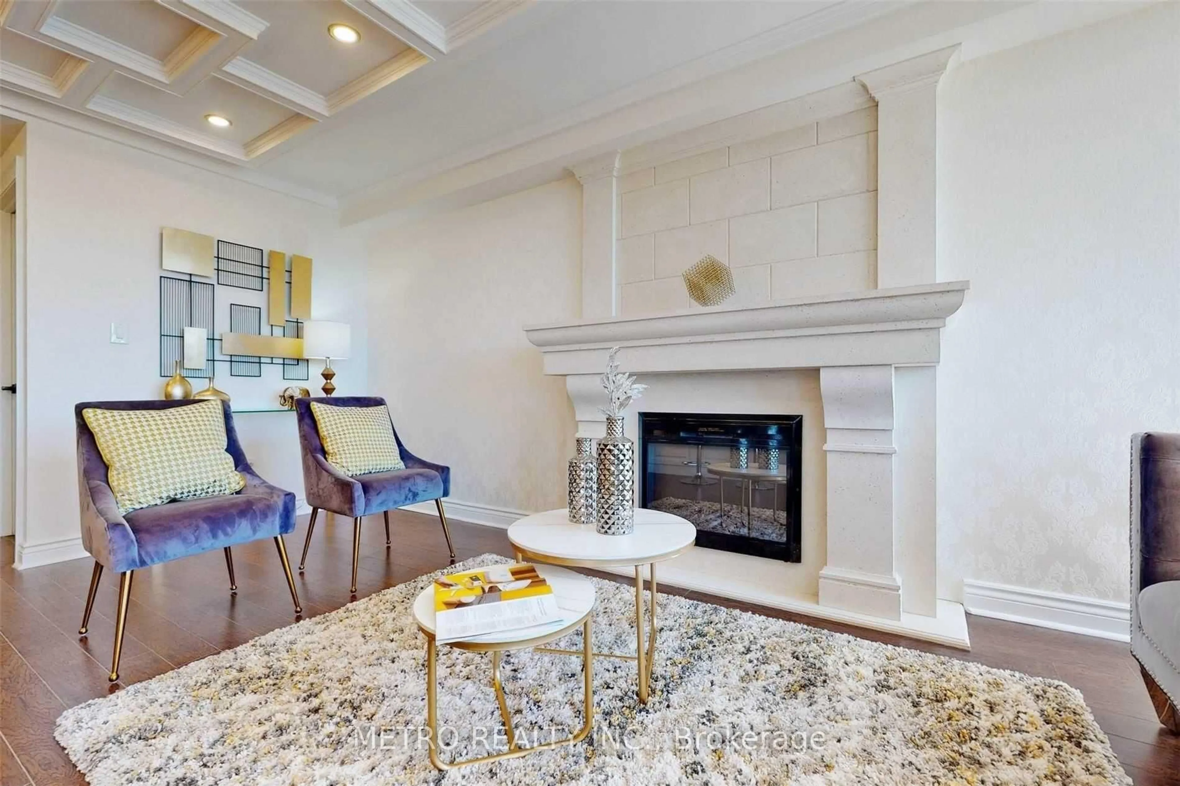 Living room with furniture, ceramic/tile floor for 90 Fisherville Rd #406, Toronto Ontario M2R 3J9