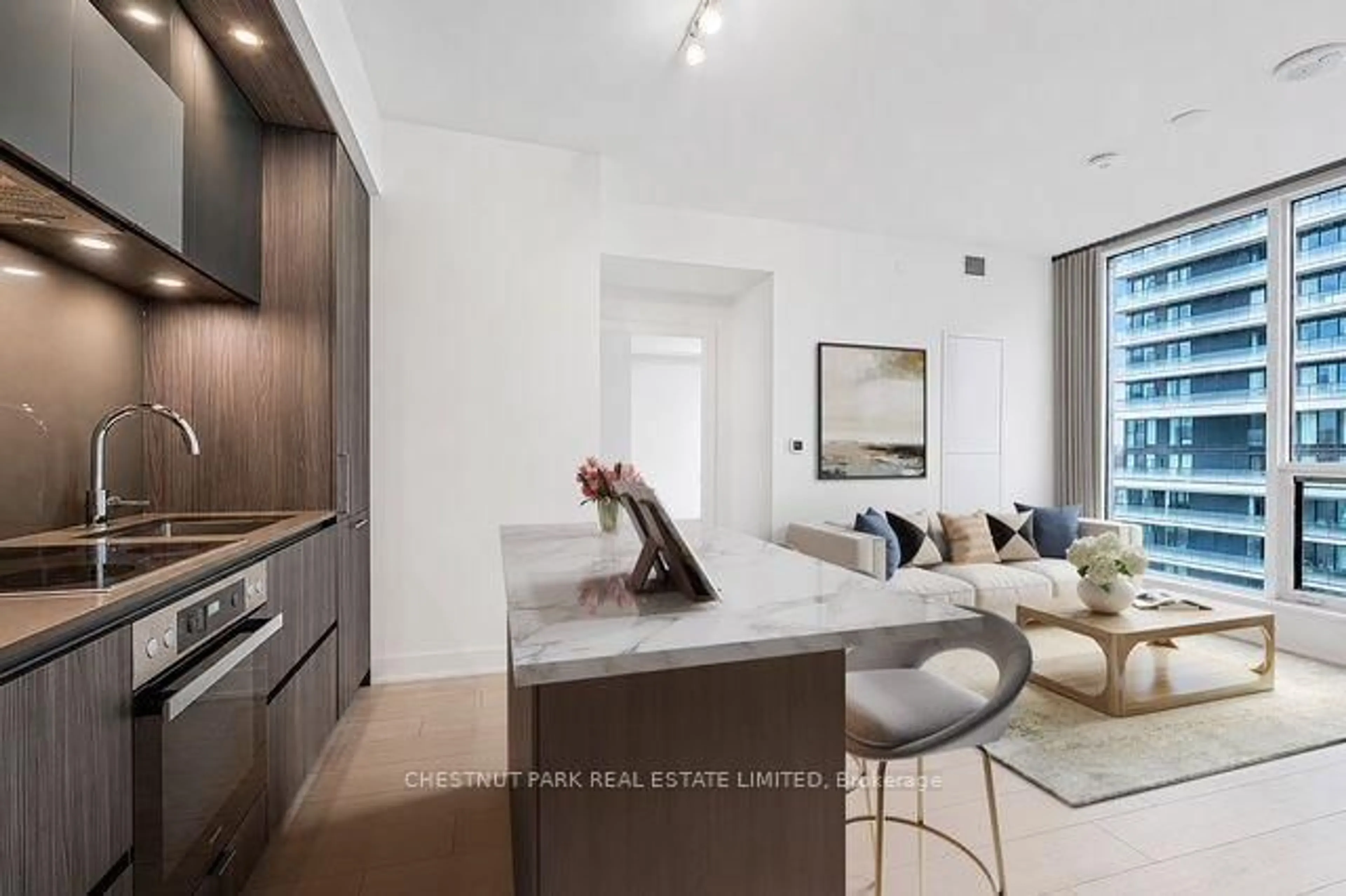 Open concept kitchen, ceramic/tile floor for 35 Mercer St #2513, Toronto Ontario M5V 1H2