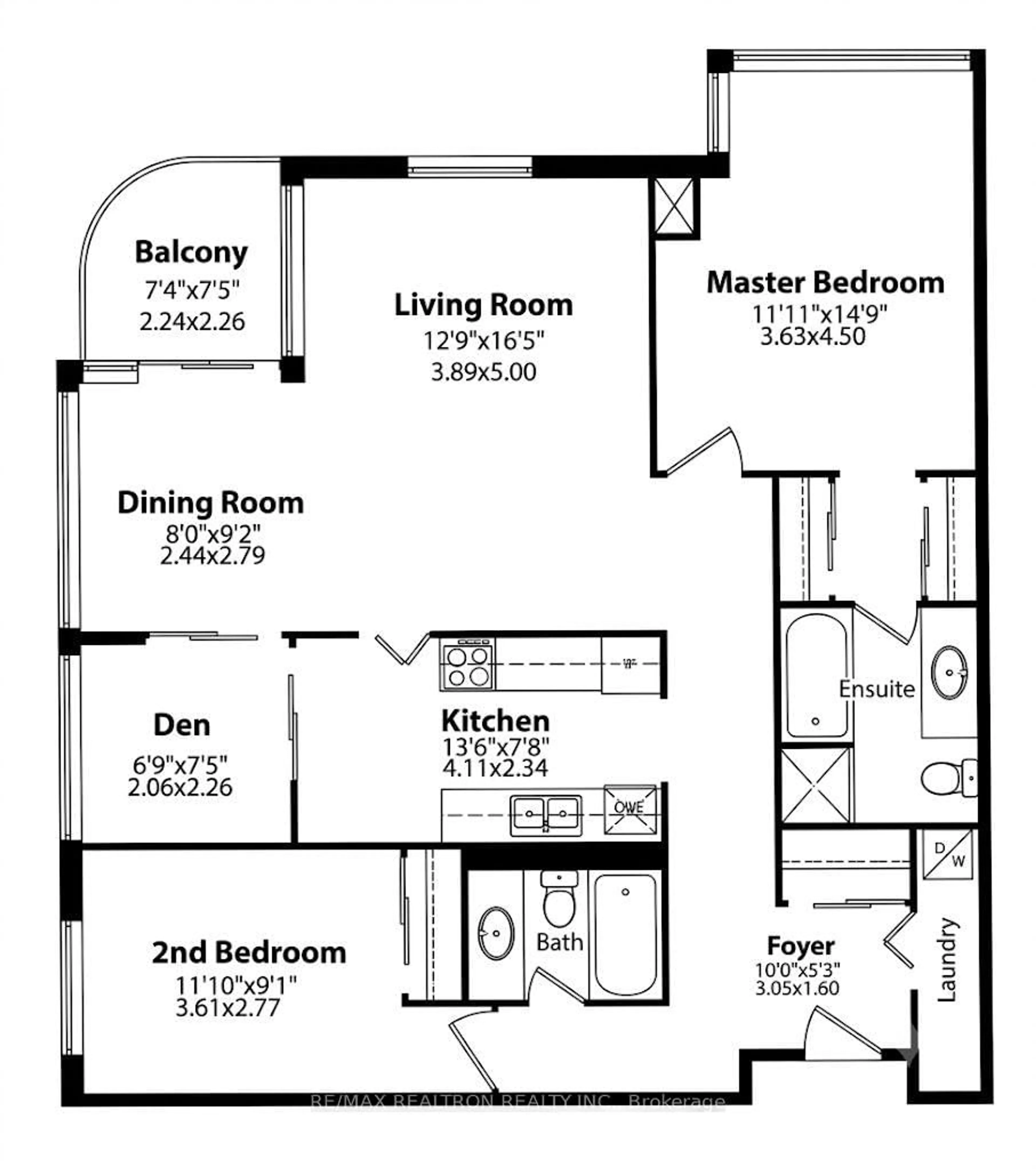 Floor plan for 5785 Yonge St #403, Toronto Ontario M2M 4J2