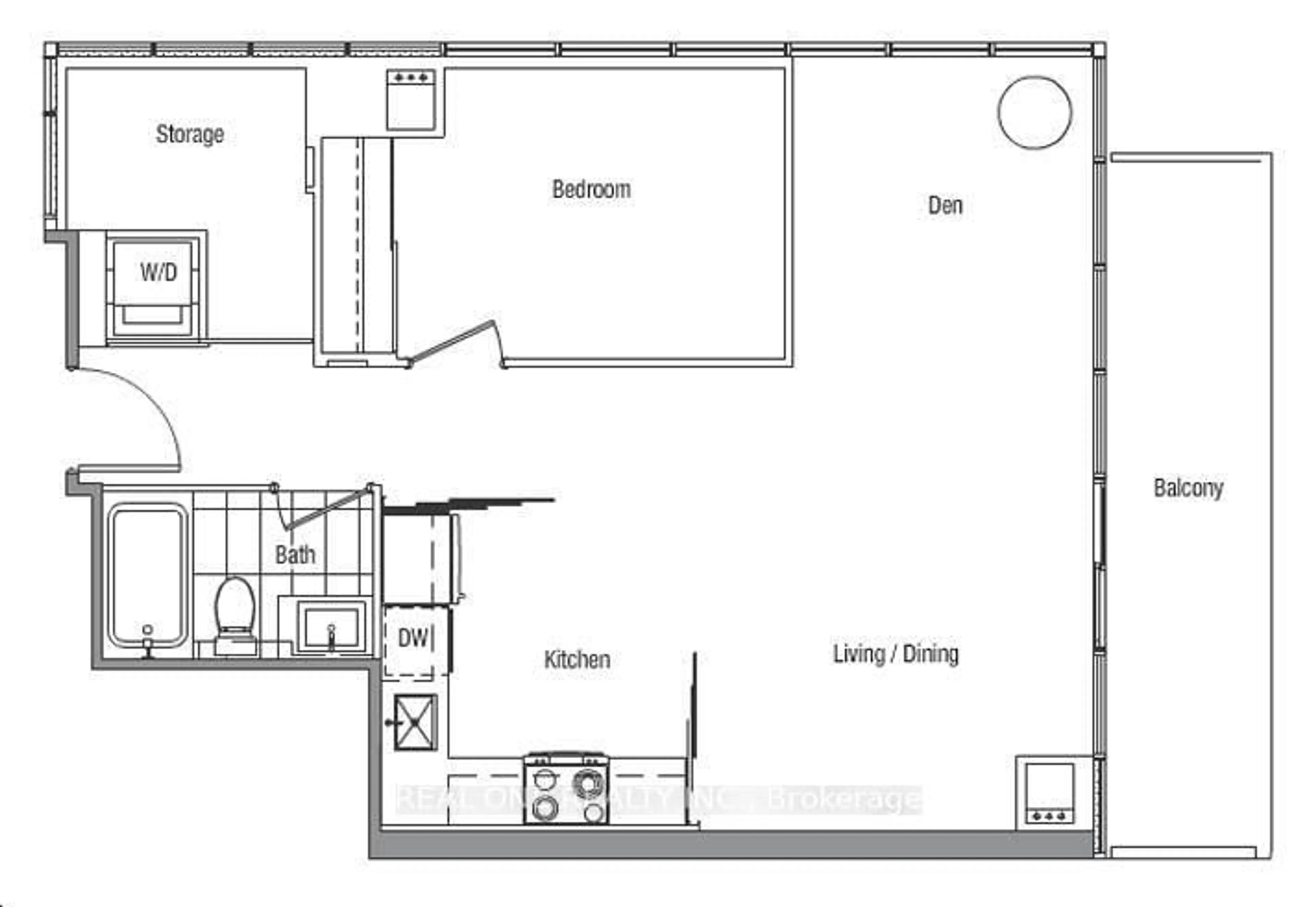 Floor plan for 121 Mcmahon Dr #1501, Toronto Ontario M2K 0C1