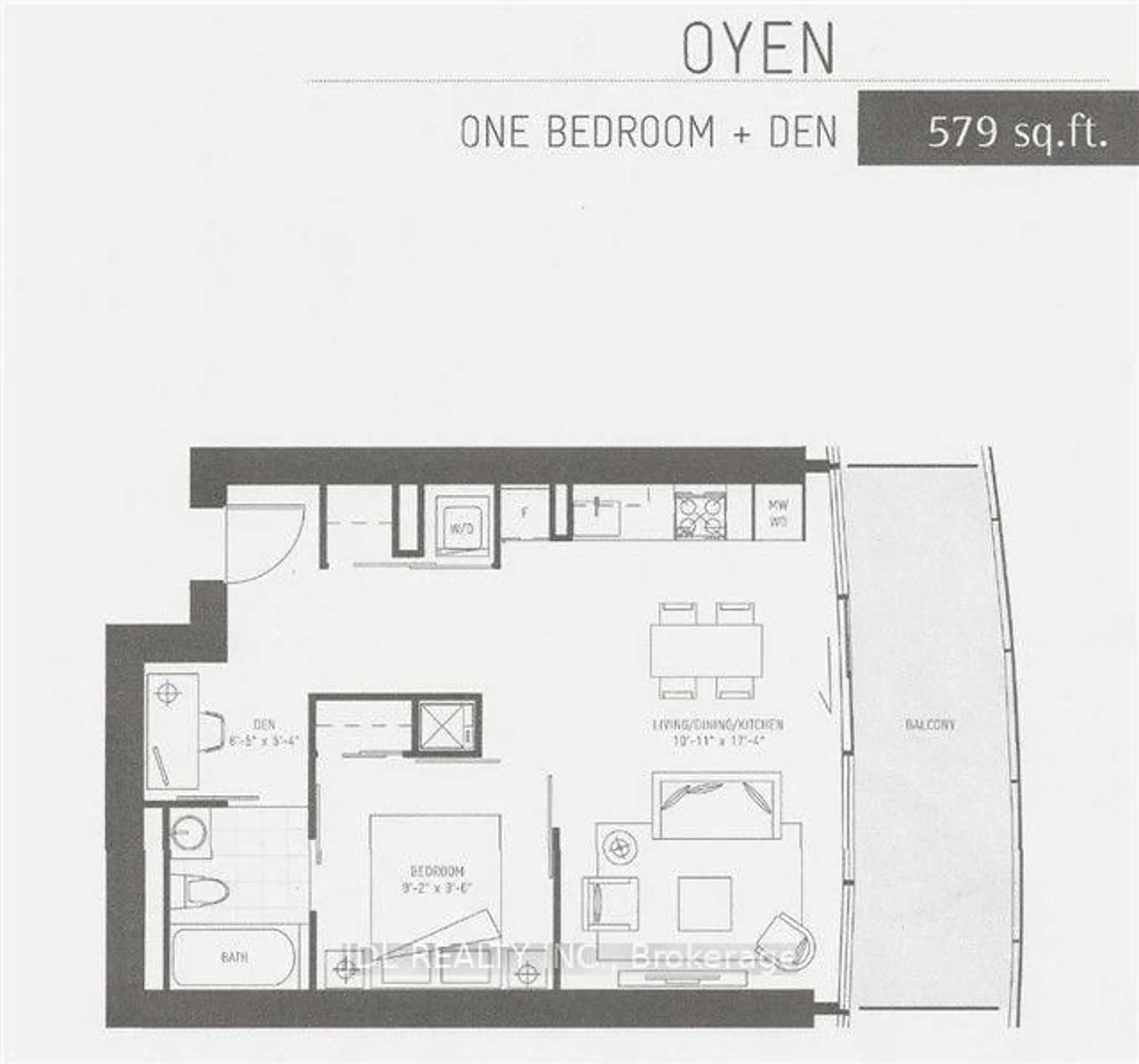 Floor plan for 14 York St #2012, Toronto Ontario M5J 0B1