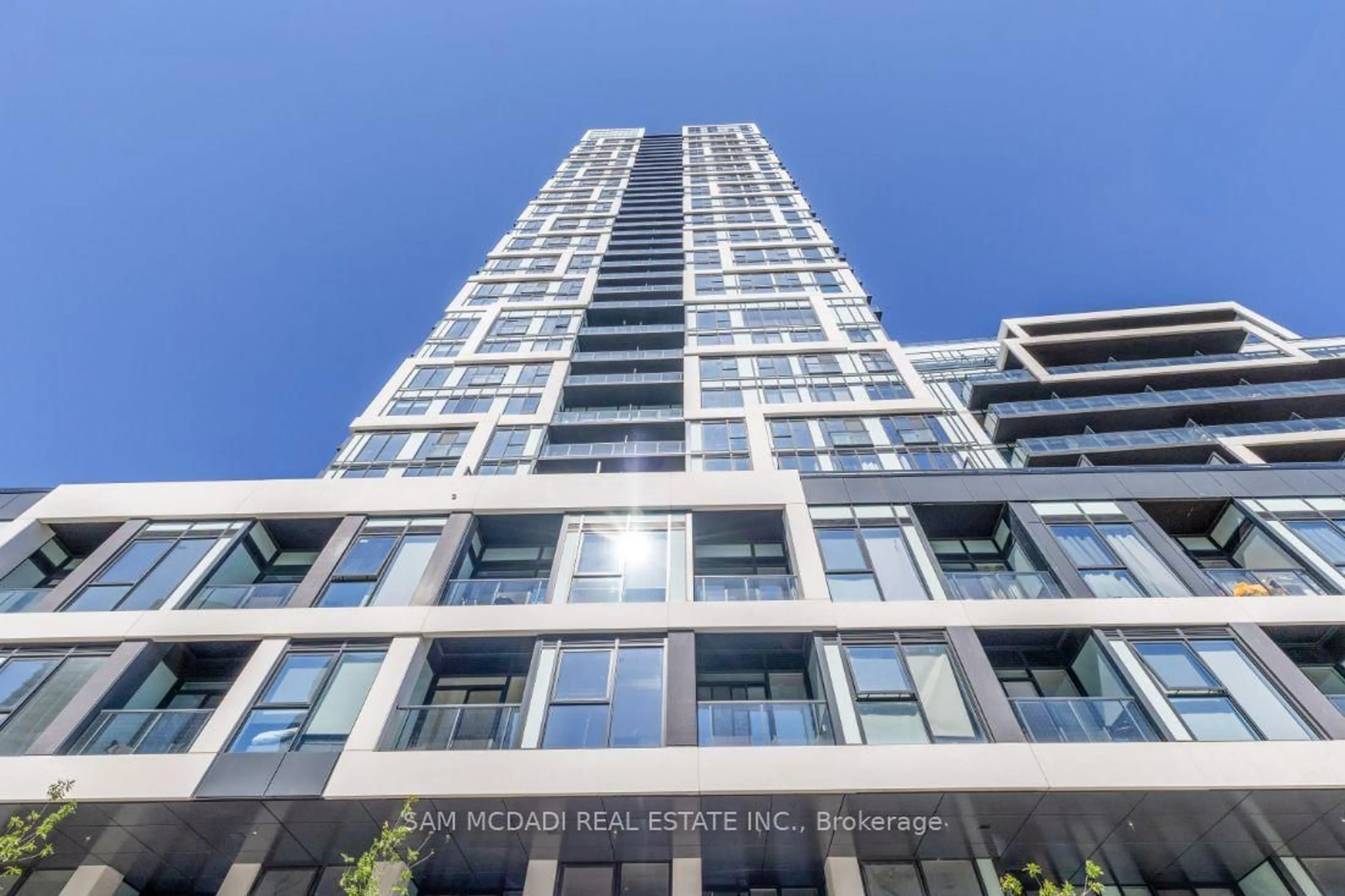 A pic from outside/outdoor area/front of a property/back of a property/a pic from drone, building for 5 Defries St #801, Toronto Ontario M5A 0W7