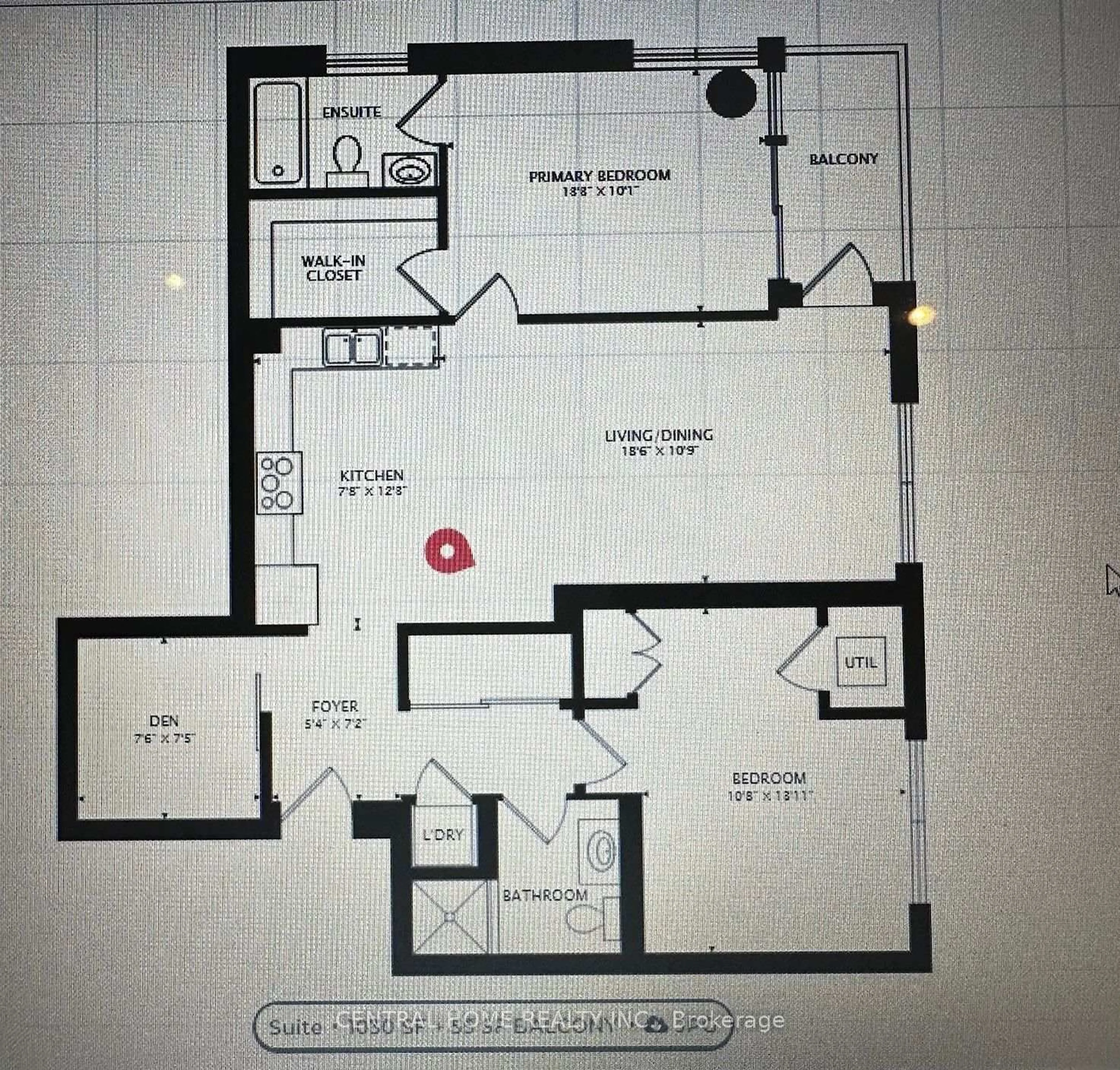 Floor plan for 17 Anndale Dr #1516, Toronto Ontario M2N 2W7