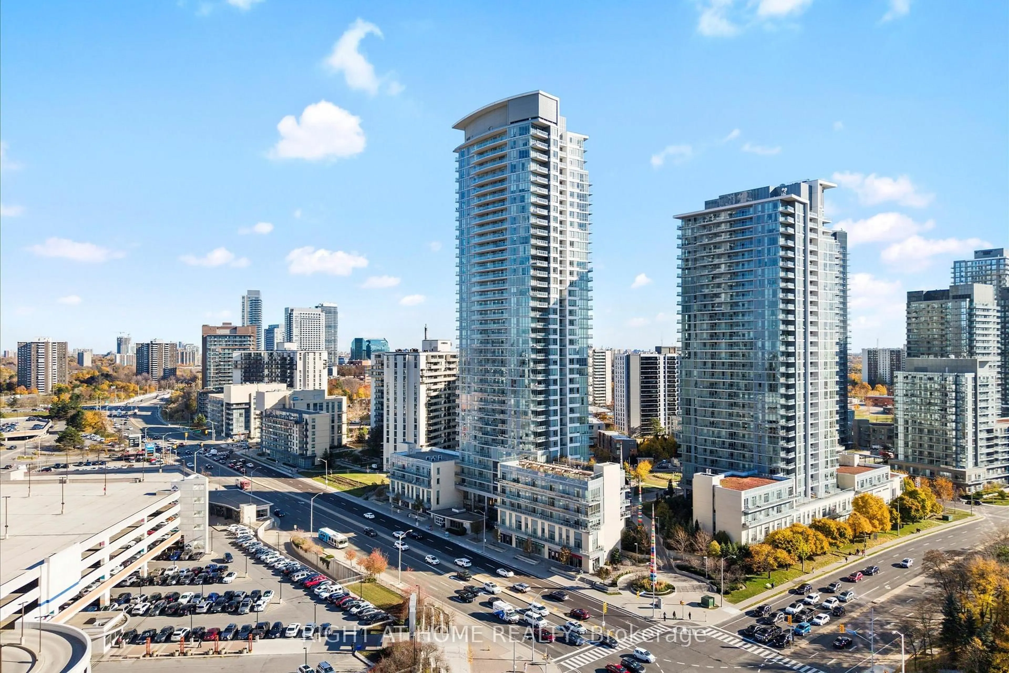 A pic from outside/outdoor area/front of a property/back of a property/a pic from drone, city buildings view from balcony for 70 Forest Manor Rd #217, Toronto Ontario M2J 0A9