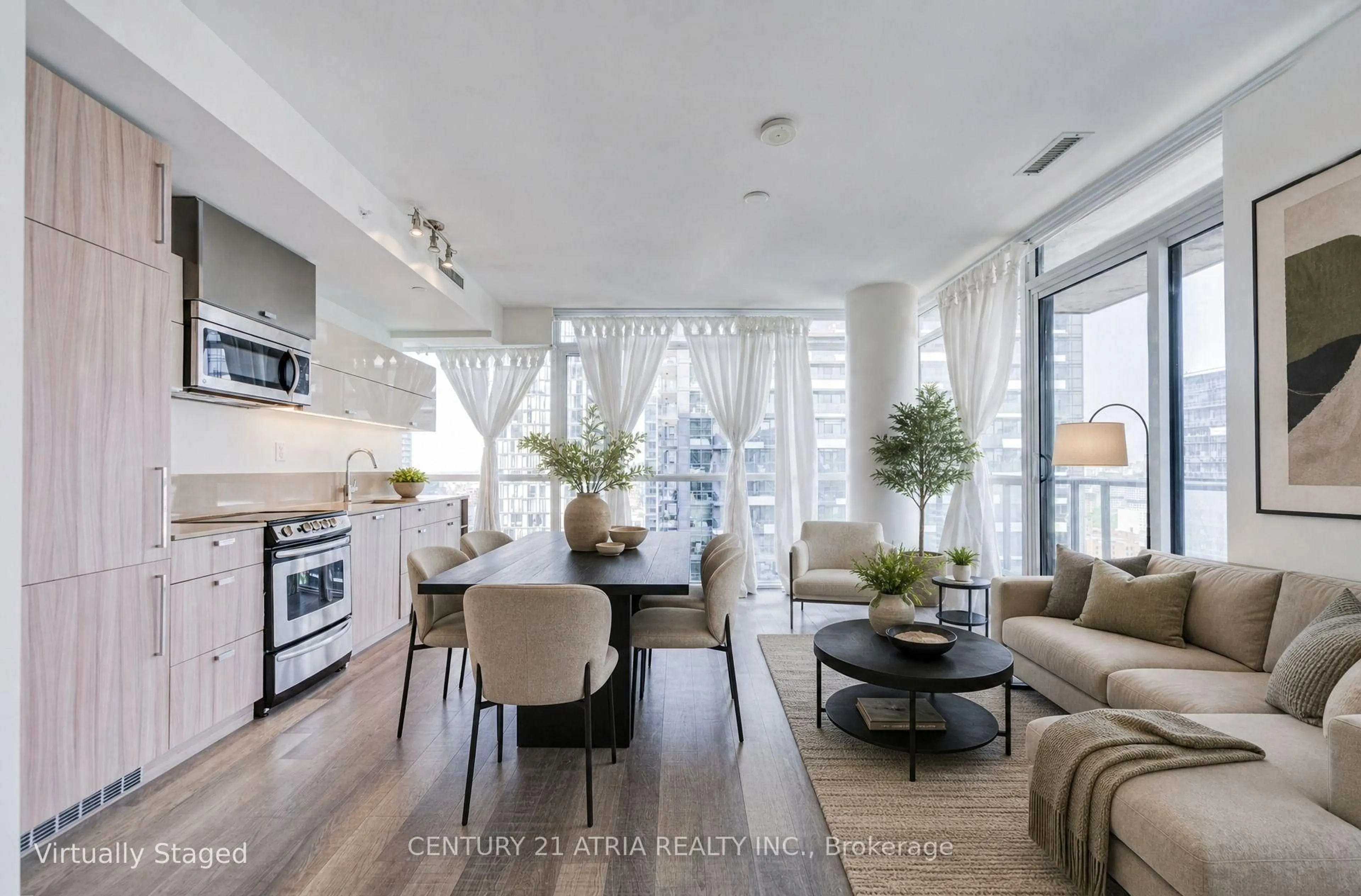 Open concept kitchen, unknown for 290 Adelaide St #2404, Toronto Ontario M5V 0P3