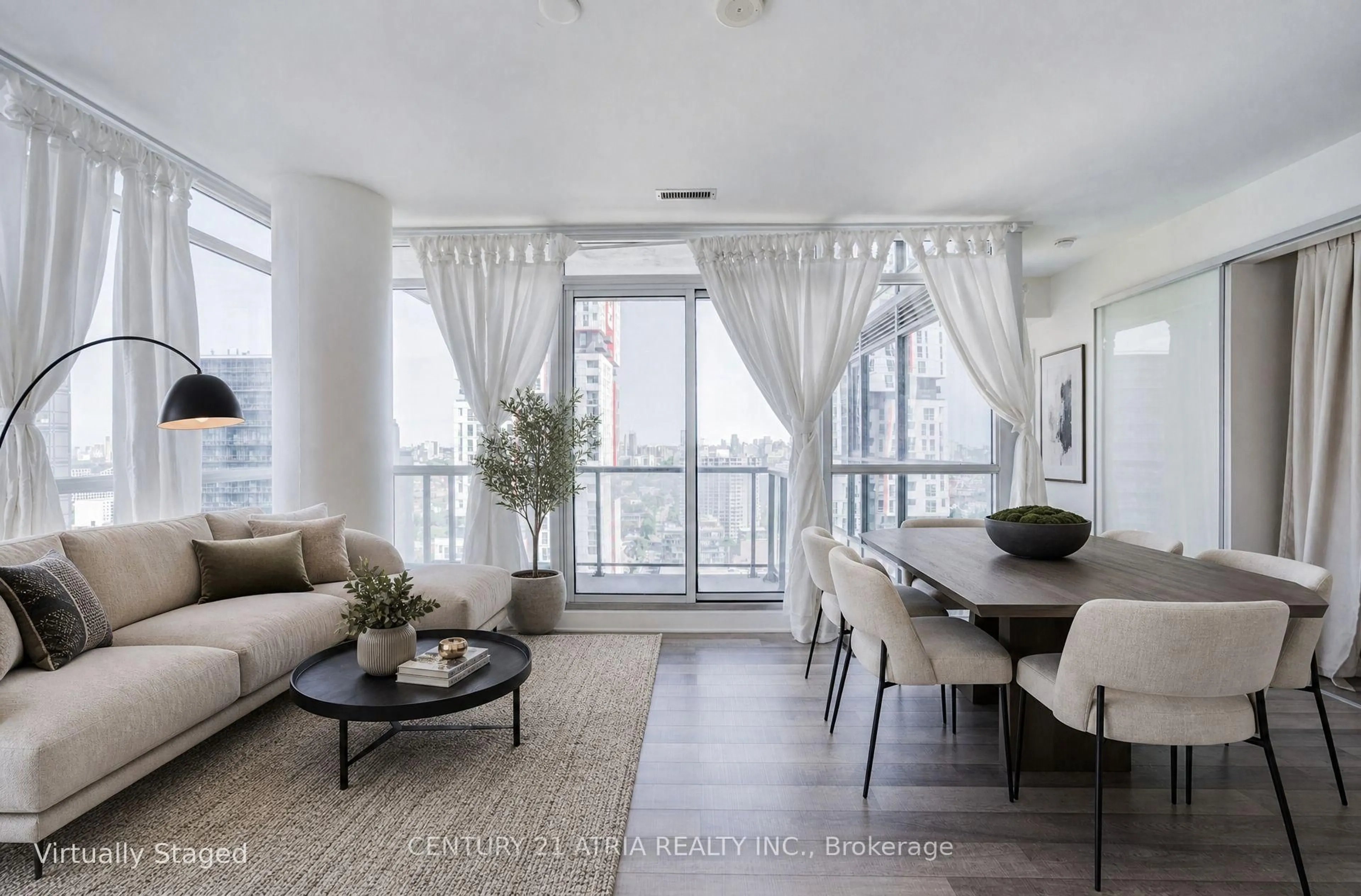 Living room with furniture, unknown for 290 Adelaide St #2404, Toronto Ontario M5V 0P3