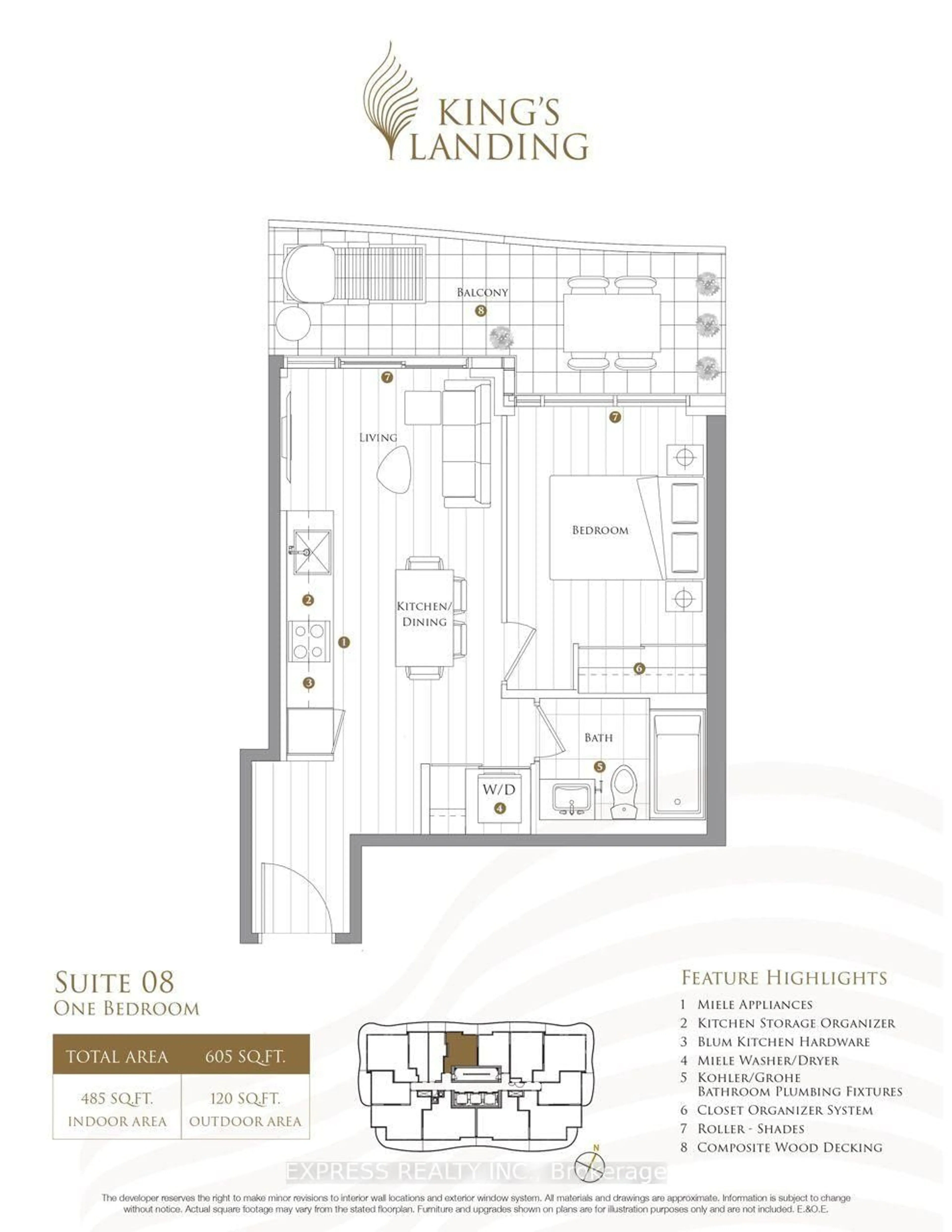 Floor plan for 68 Esther Shiner Blvd #1008, Toronto Ontario M2K 0J6