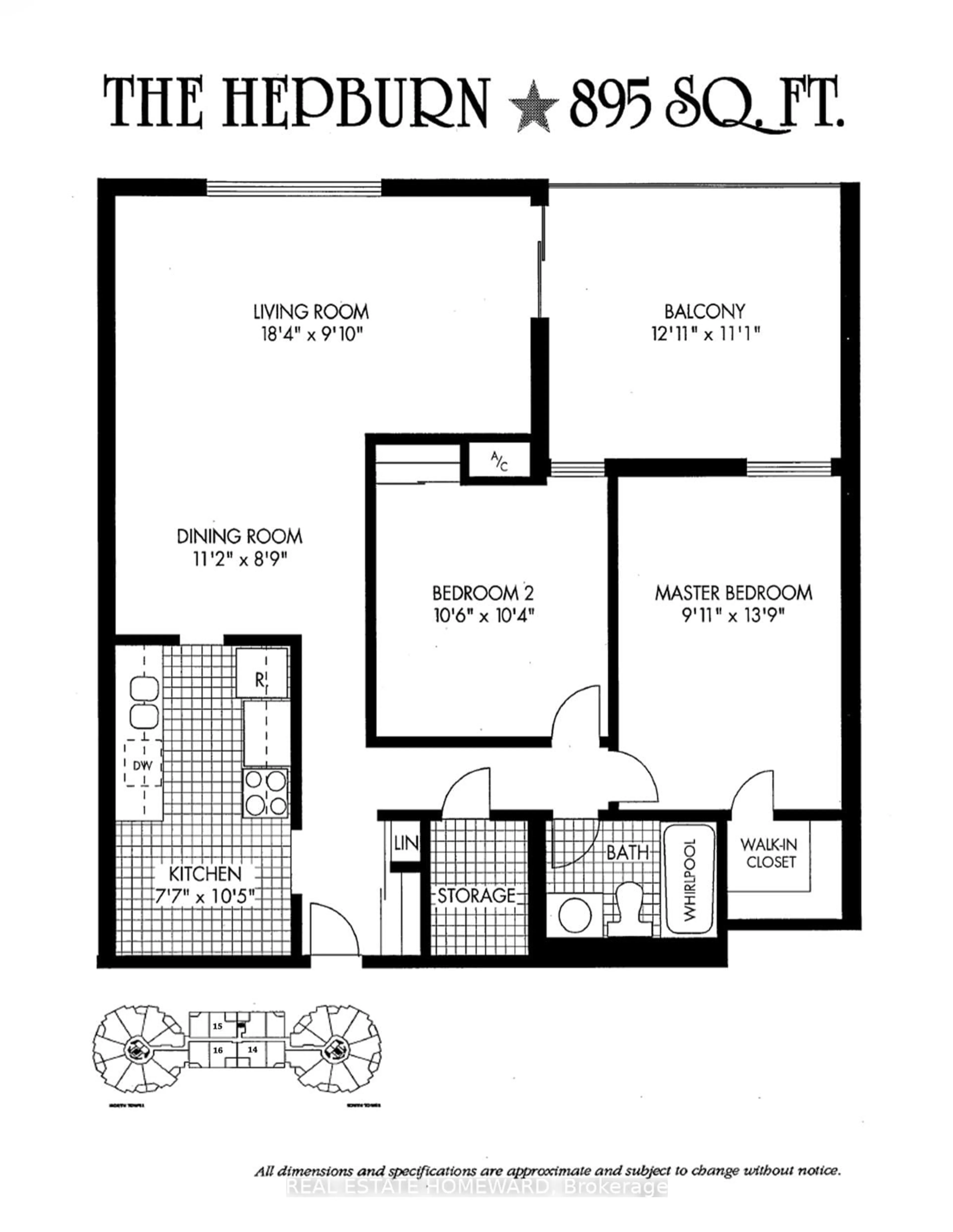 Floor plan for 77 Maitland Pl #615, Toronto Ontario M4Y 2V6