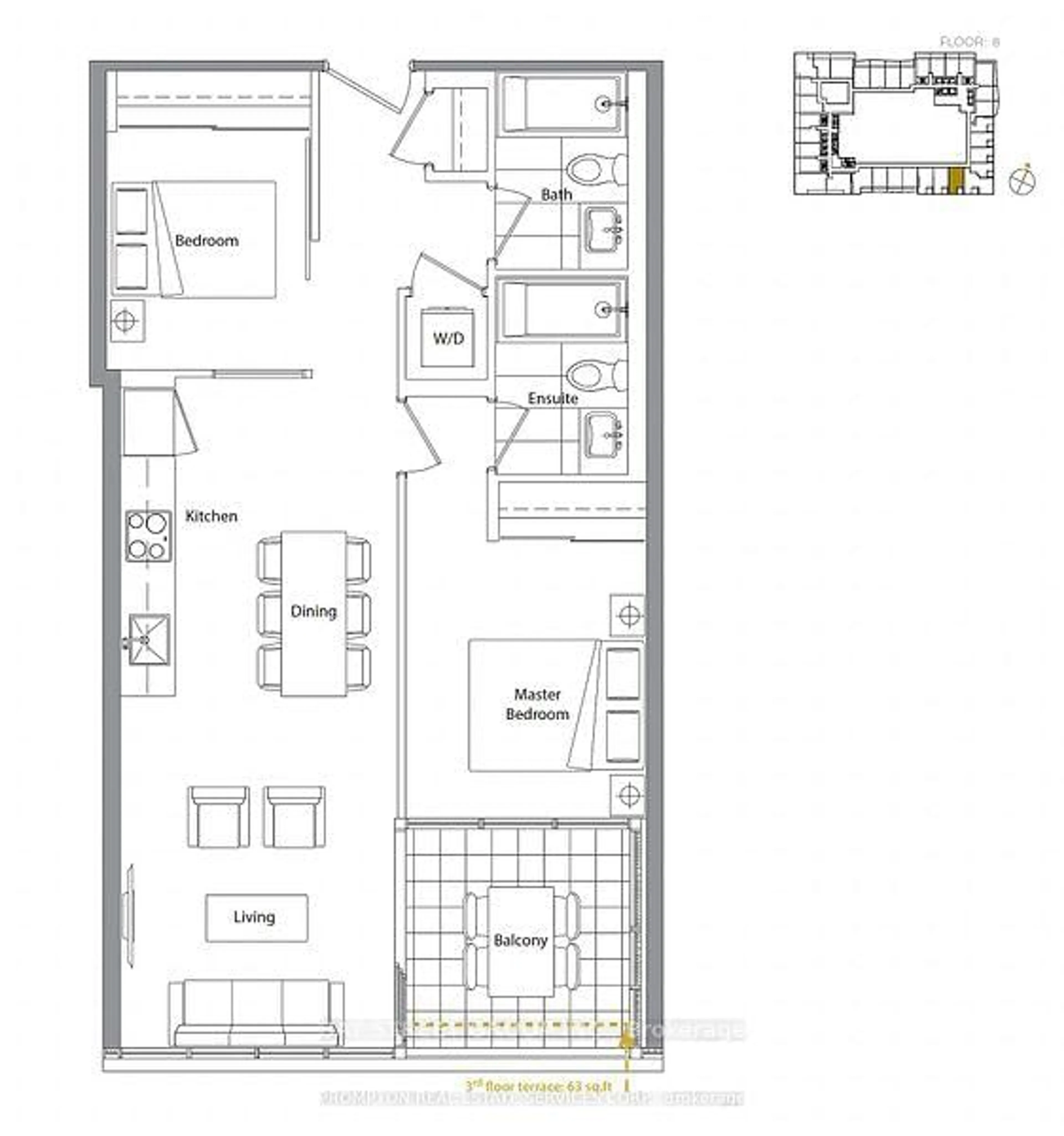 Floor plan for 1 Concord Cityplace Way #912, Toronto Ontario M5V 0X3